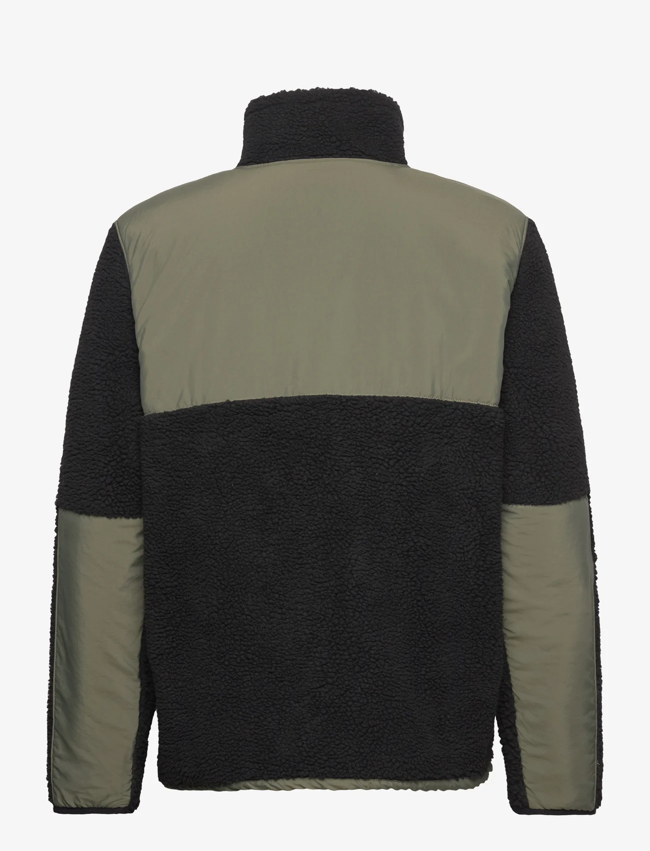 Resteröds - Panel Zip Fleece - sweatshirts - grÖn - 1