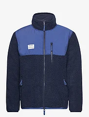 Resteröds - Panel Zip Fleece - sweatshirts - navy - 0