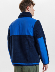 Resteröds - Panel Zip Fleece - sweatshirts - navy - 4