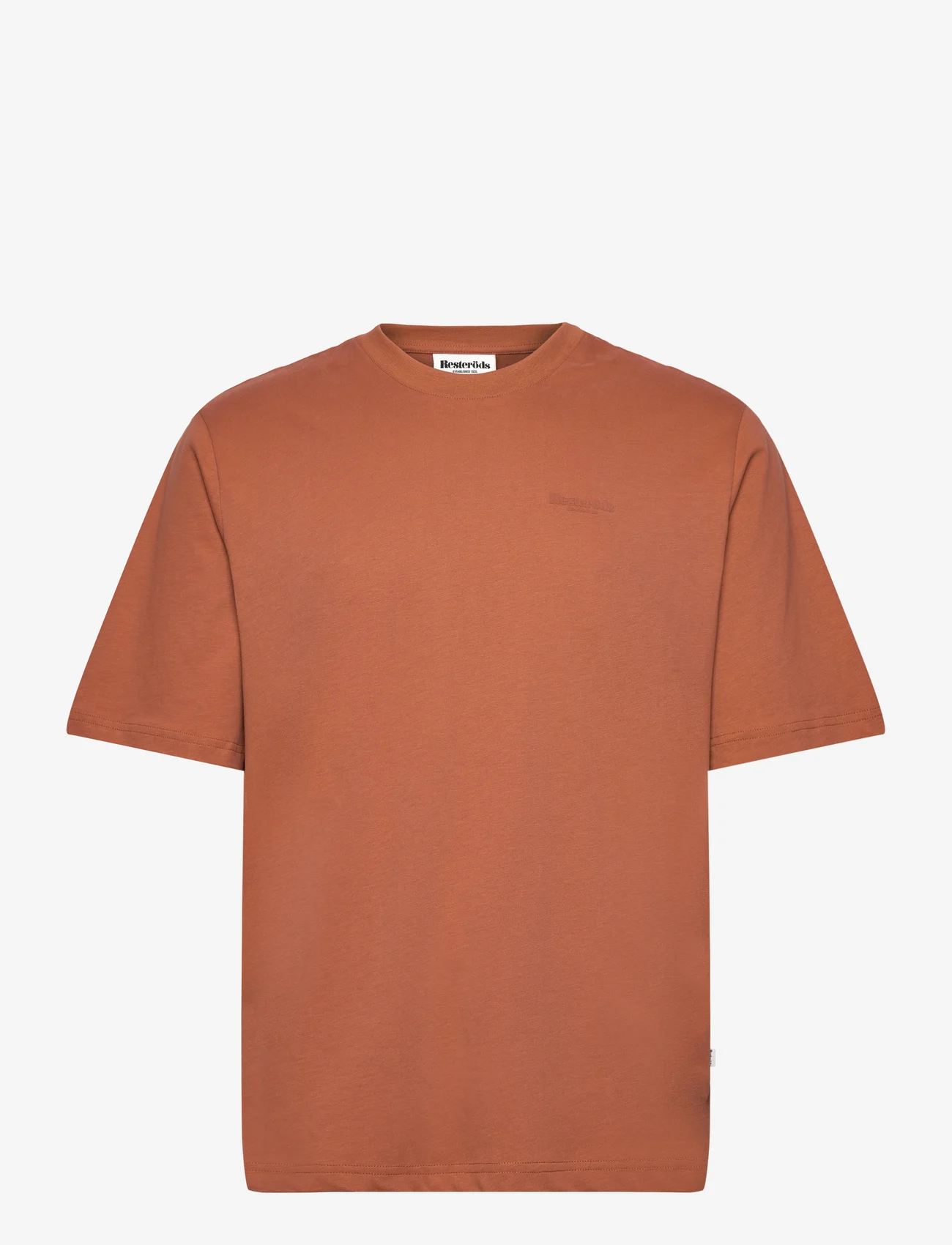Resteröds - Mid Sleeve T-Shirt GOTS. - kortärmade t-shirts - brun - 0