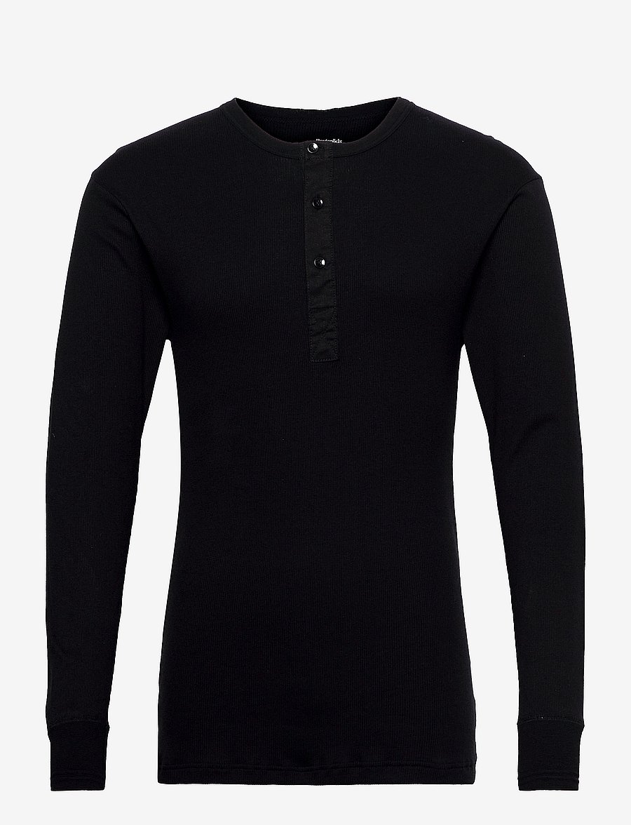Resteröds - ORIGINAL bedstefartrøje GOTS - långärmade t-shirts - svart - 0