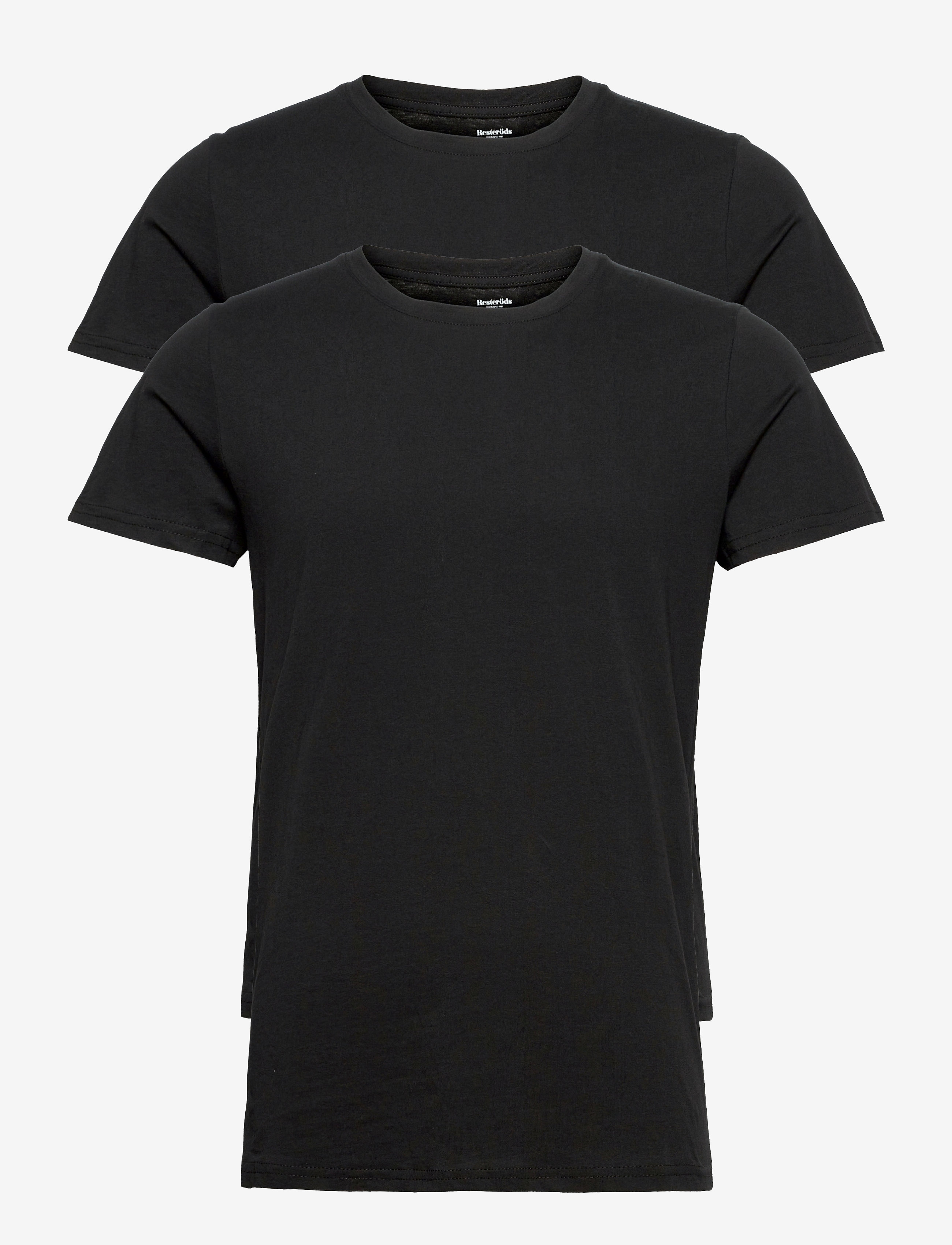 Resteröds Rt Organic Cotton 2-Pack Tee, XXL, T-shirts, Schwarz - Short-sleeved, Männerswear