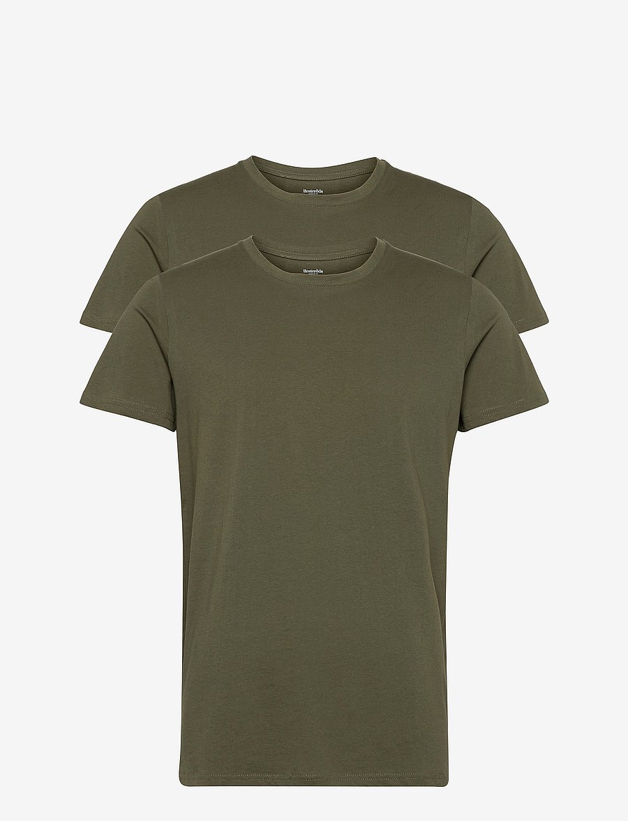Resteröds - RT ORGANIC COTTON 2-PACK TEE - multipack t-shirts - grön - 0