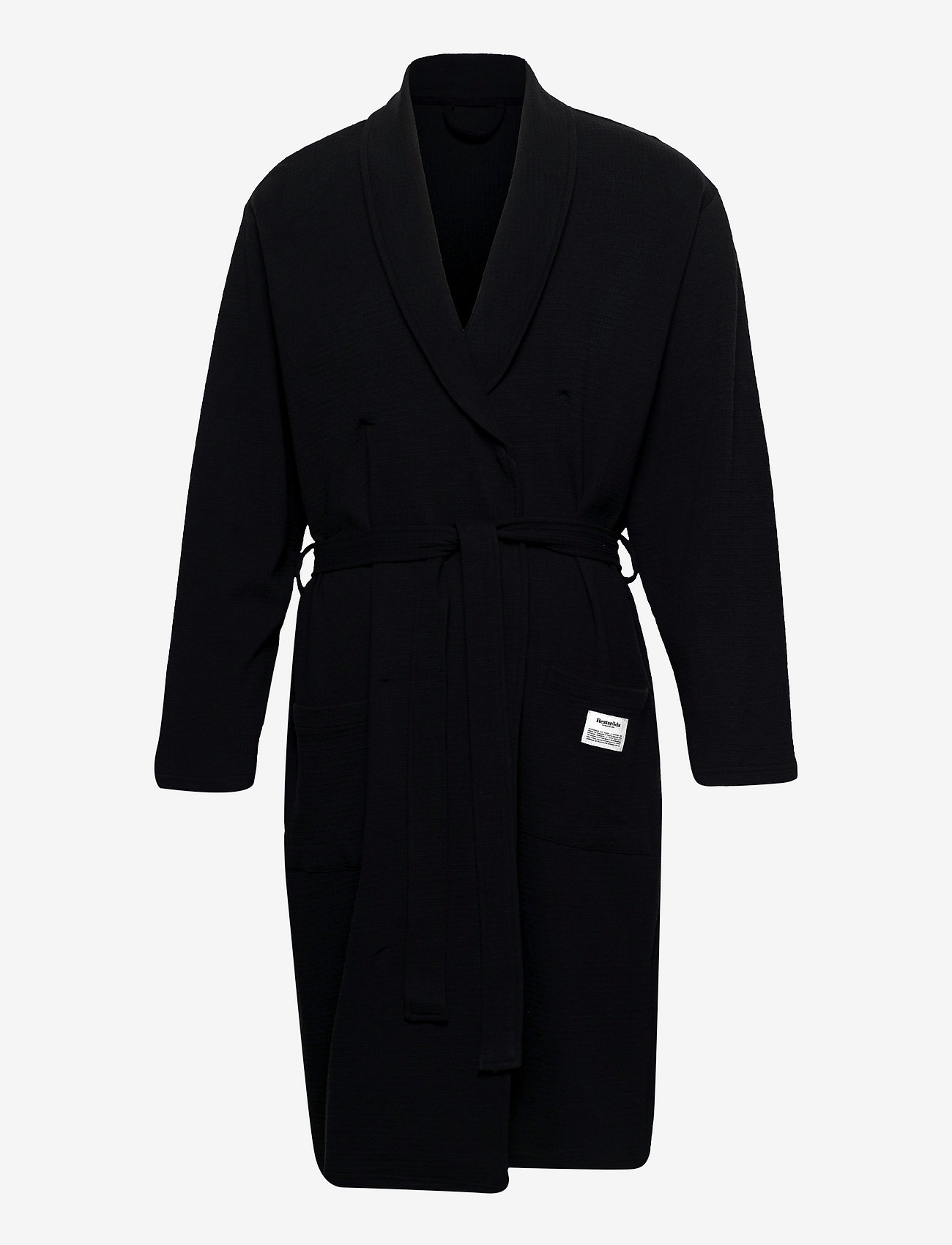 Resteröds - Resteröds Bathrobe Org. cotton - black - 0