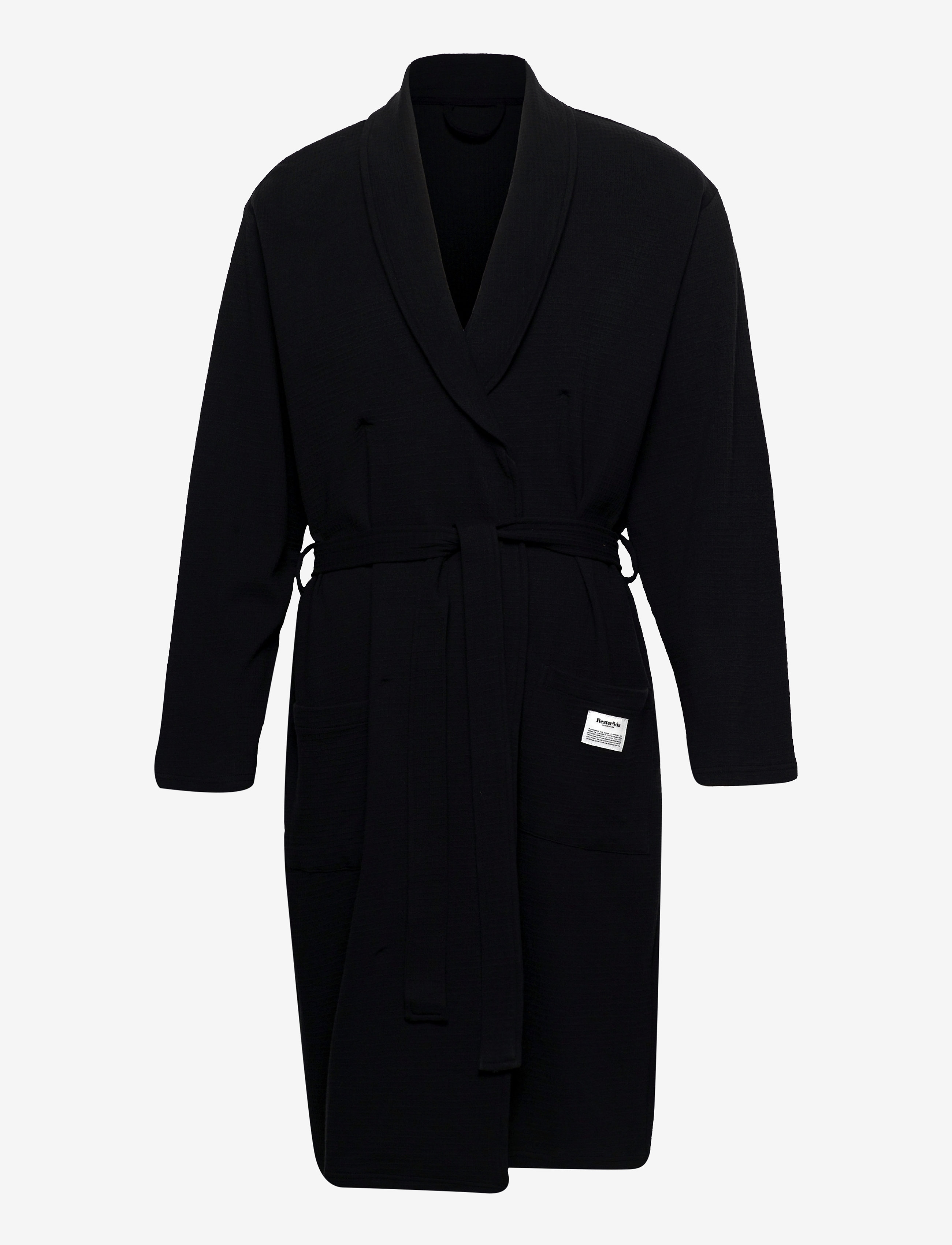 Resteröds Resteröds Bathrobe Org. cotton - Chalatai - BLACK / black