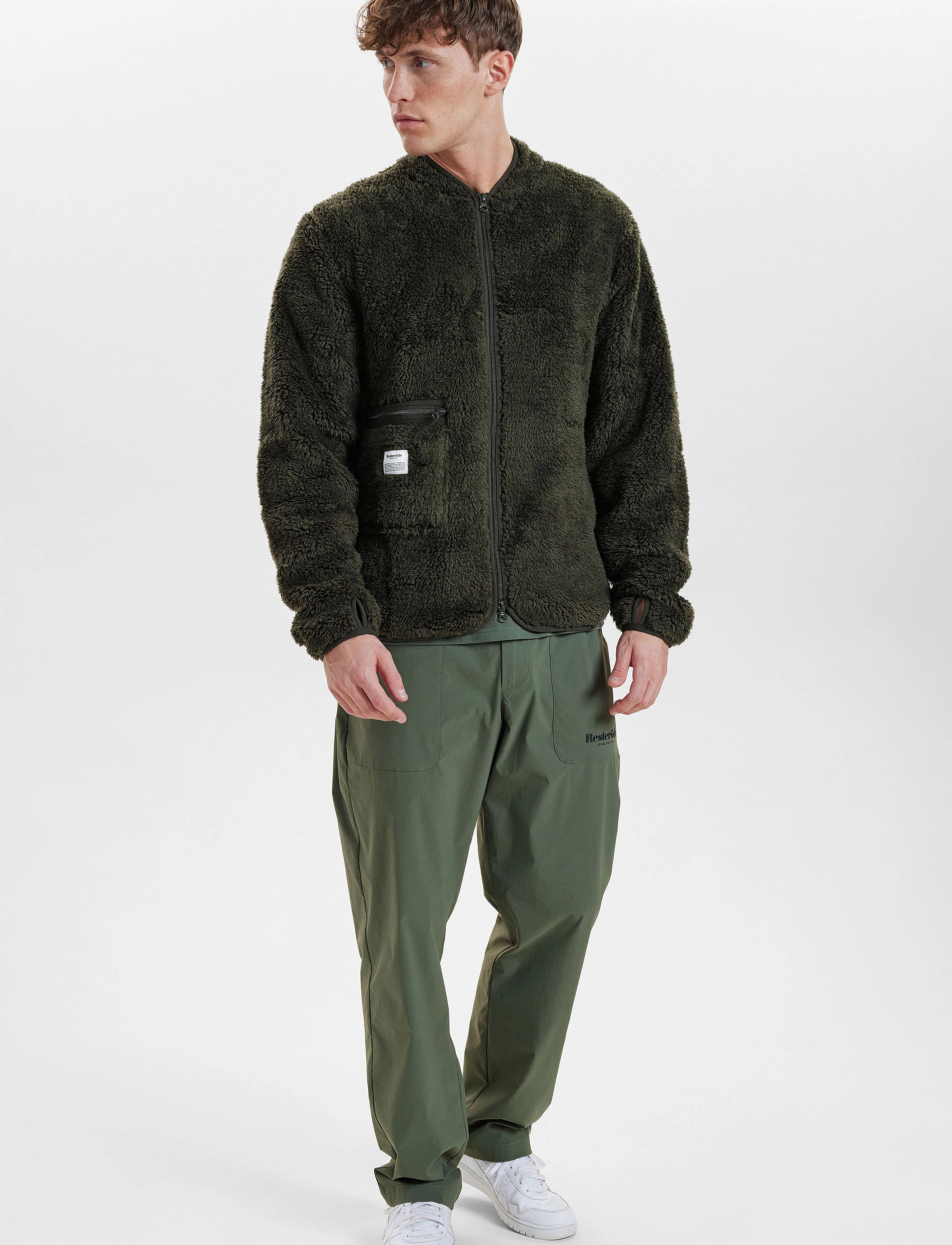 Resteröds Original Fleece Jacket Recycle, XS, Green, Sweatshirts & Hættetrøjer > Fleeces & Midlayers, Herre