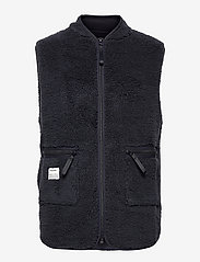 Resteröds - Fleece Vest Recycled - spring jackets - navy - 0