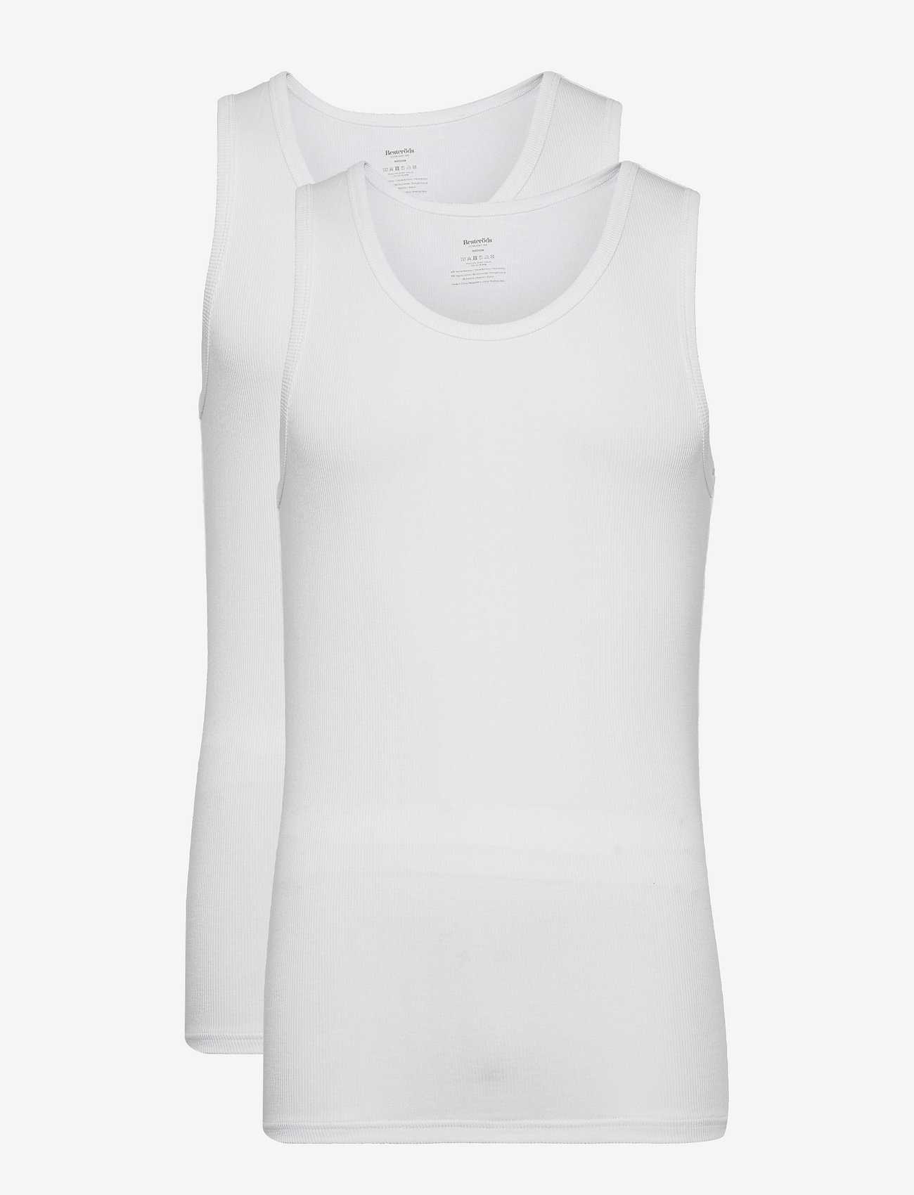 Resteröds - Tanktop 2-Pack Bamboo FSC - linnen - vit - 0