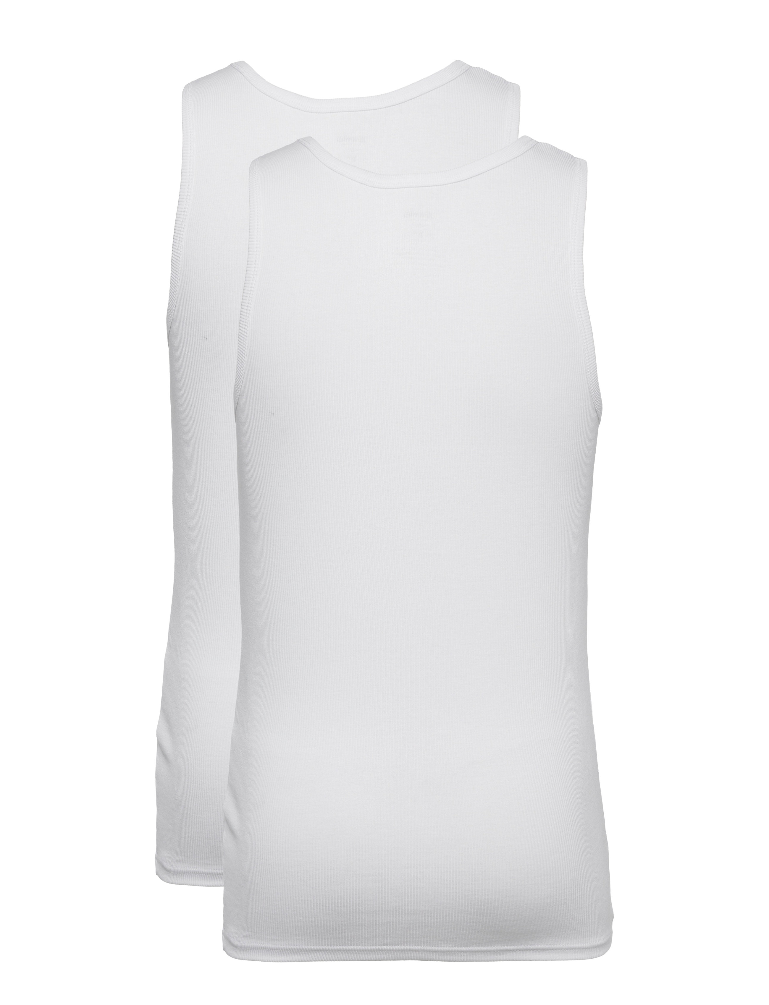 Resteröds - Tanktop 2-Pack Bamboo FSC - hlýrabolir - vit - 1