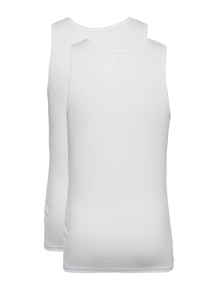Resteröds - Tanktop 2-Pack Bamboo FSC - hlýrabolir - vit - 1
