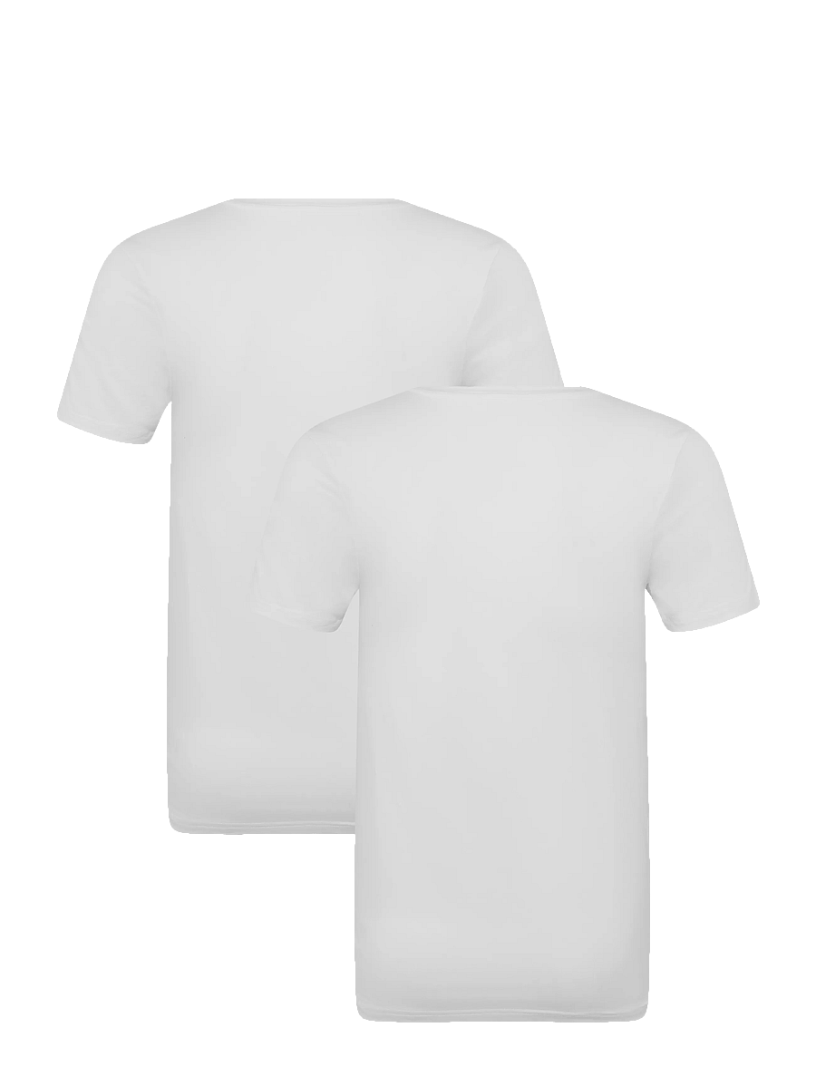 Resteröds - RTBamboo V-neck tee 2-pack - pyjamaoberteile - white - 1