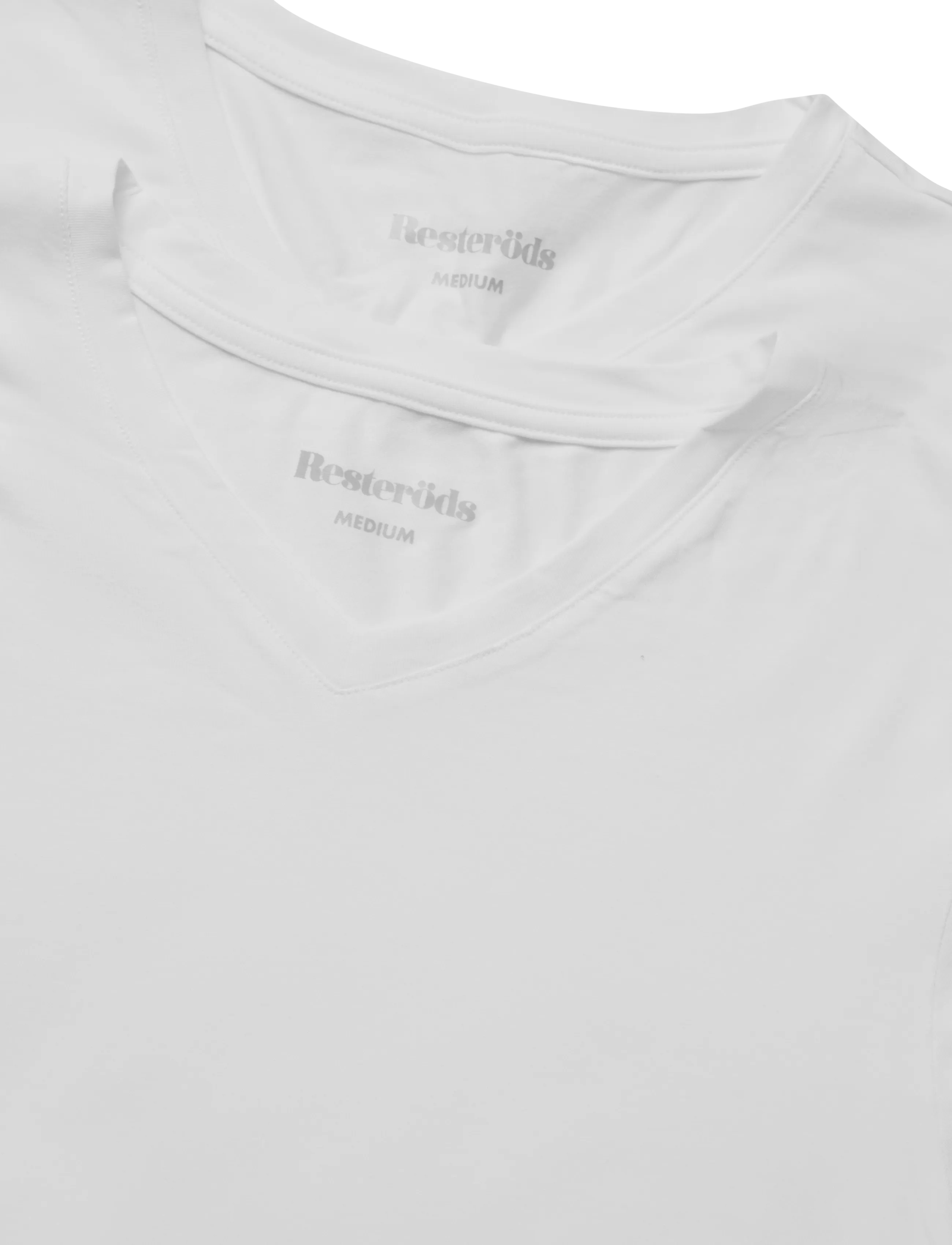 Resteröds - RTBamboo V-neck tee 2-pack - white - 2