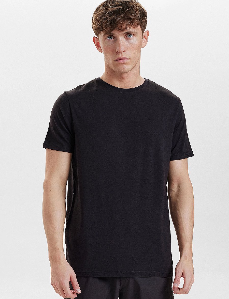 Resteröds - RTBamboo Tee. - stutterma bolir - svart - 3