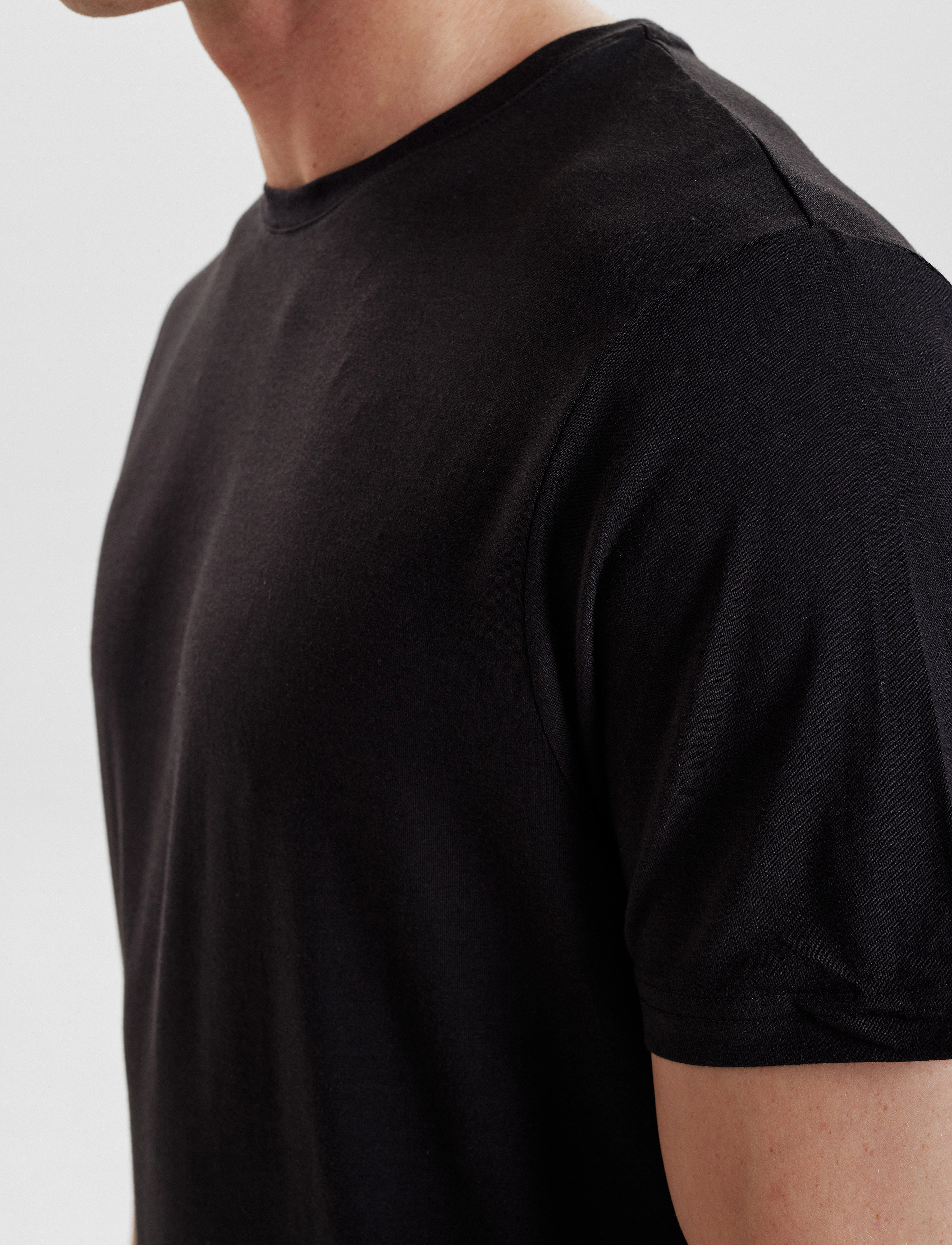 Resteröds - RTBamboo Tee. - stutterma bolir - svart - 5