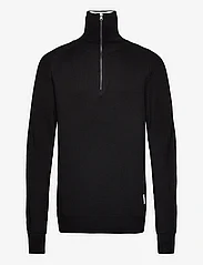 Resteröds - Knitted Zip Pullover - half zip jumpers - svart - 1