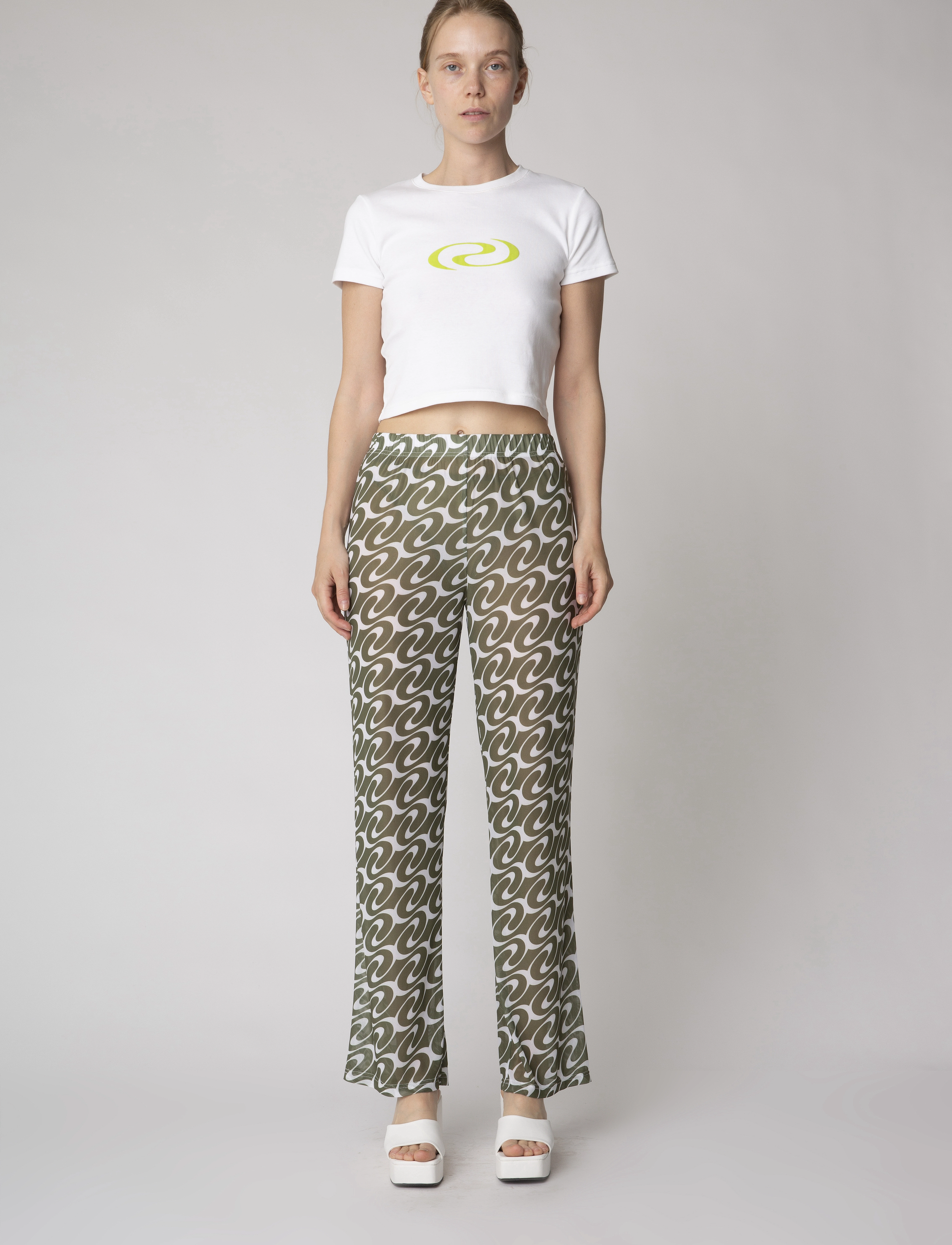 Résumé Rayleers Pant, S, Trousers, Grün - Flared, Frauen