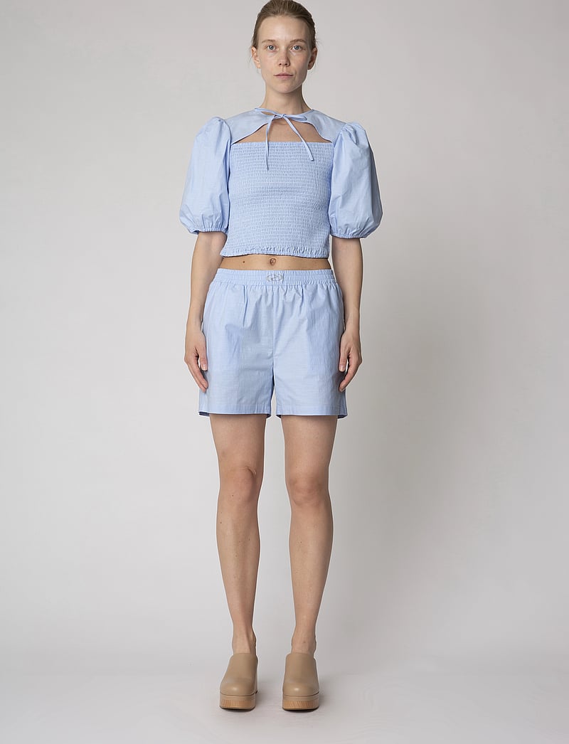 Résumé - RomeoRS Blouse - lühikeste varrukatega pluusid - light blue - 0