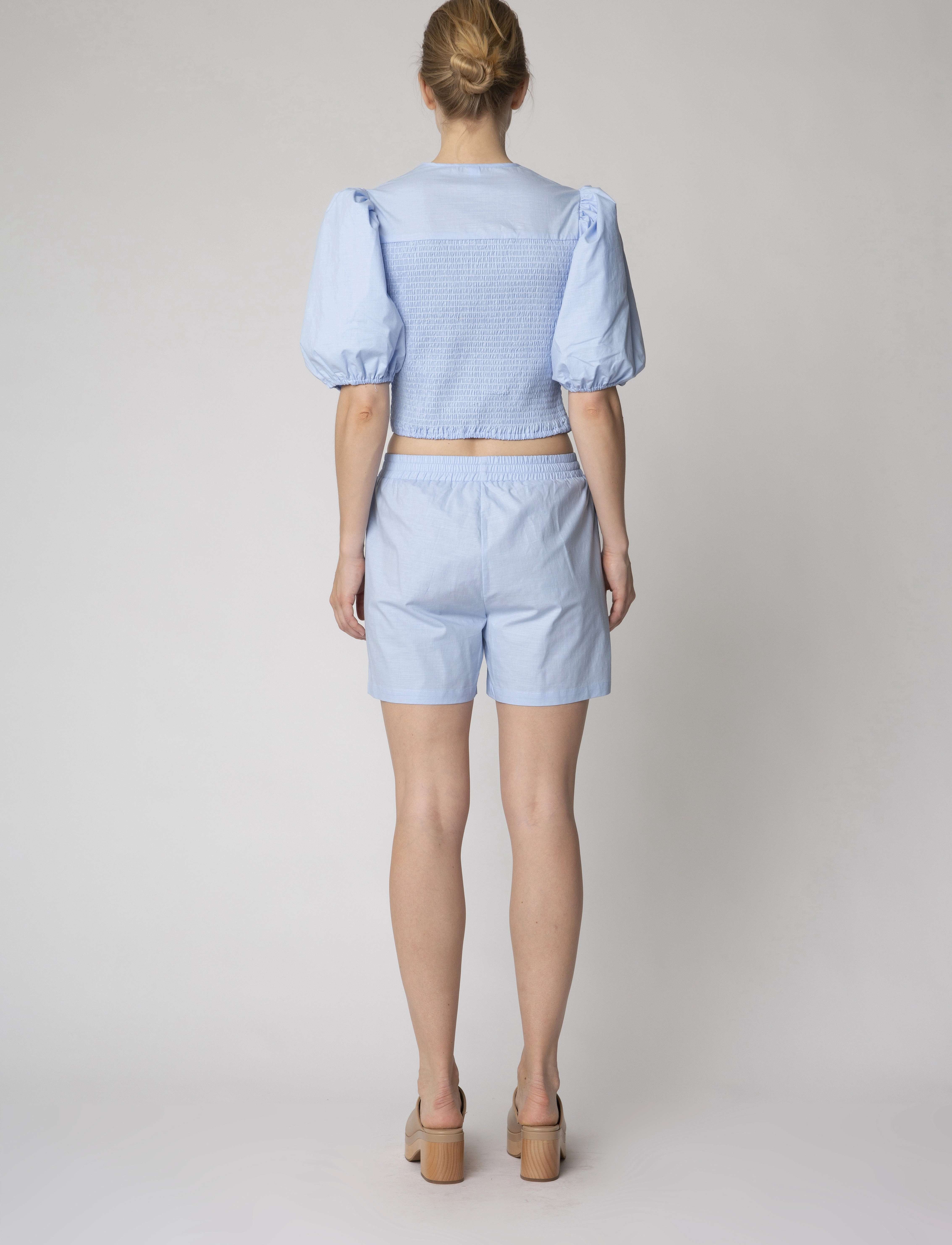 Résumé - RomeoRS Blouse - kortærmede bluser - light blue - 4