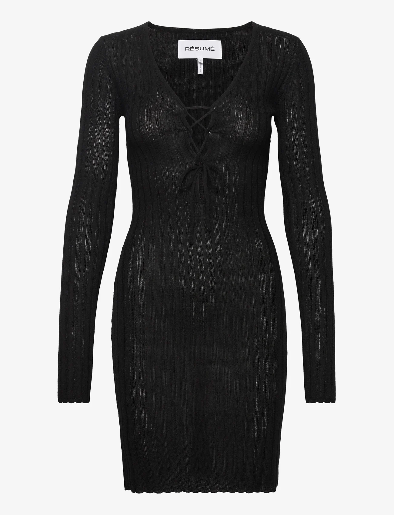 Résumé - PatRS Knit Dress - tettsittende kjoler - black - 0