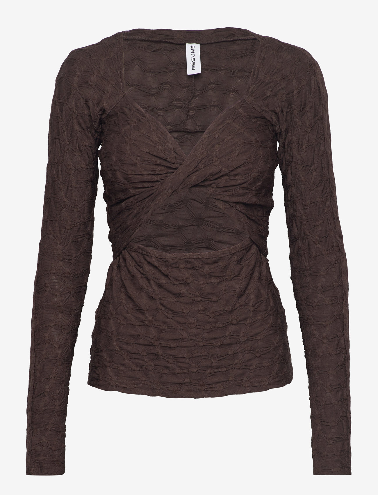 Résumé - TillaRS Blouse - langærmede bluser - brown - 0