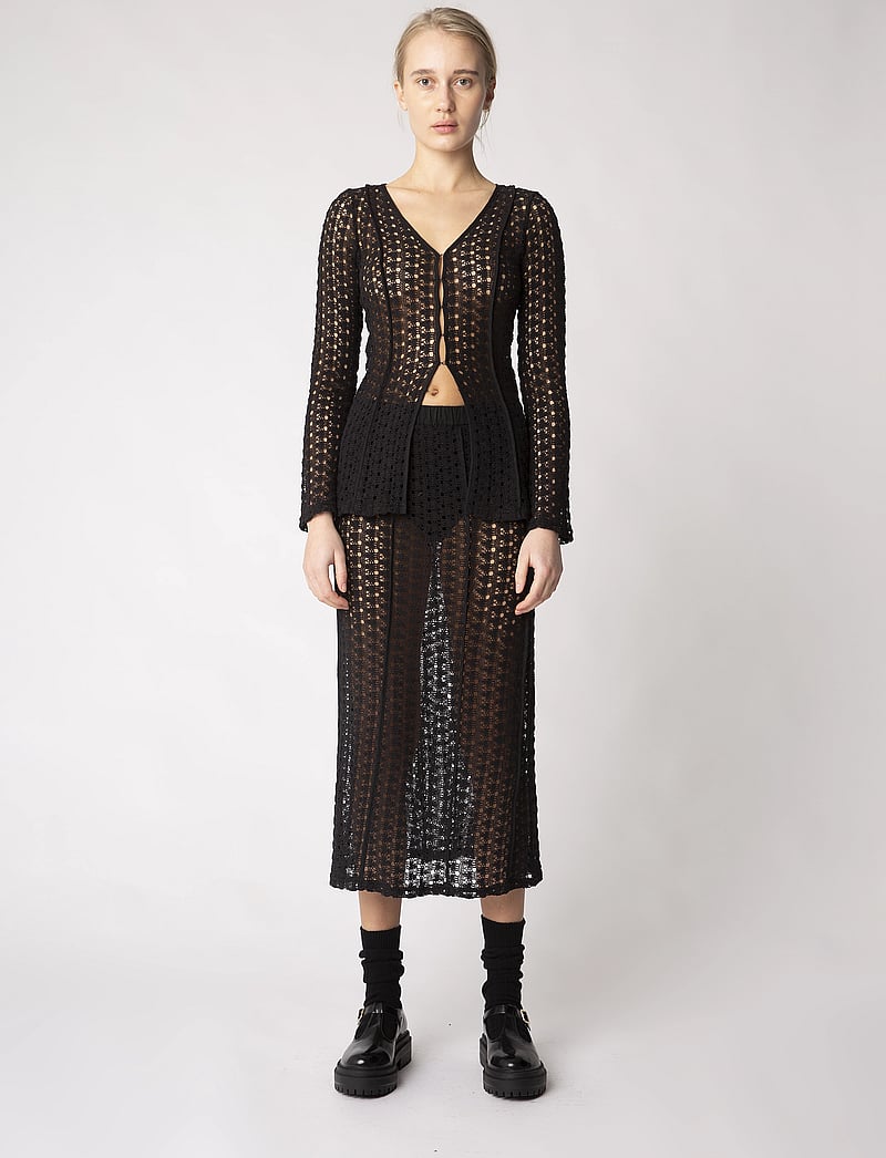 Résumé - TaniyahRS Skirt - strikkede nederdele - black - 0