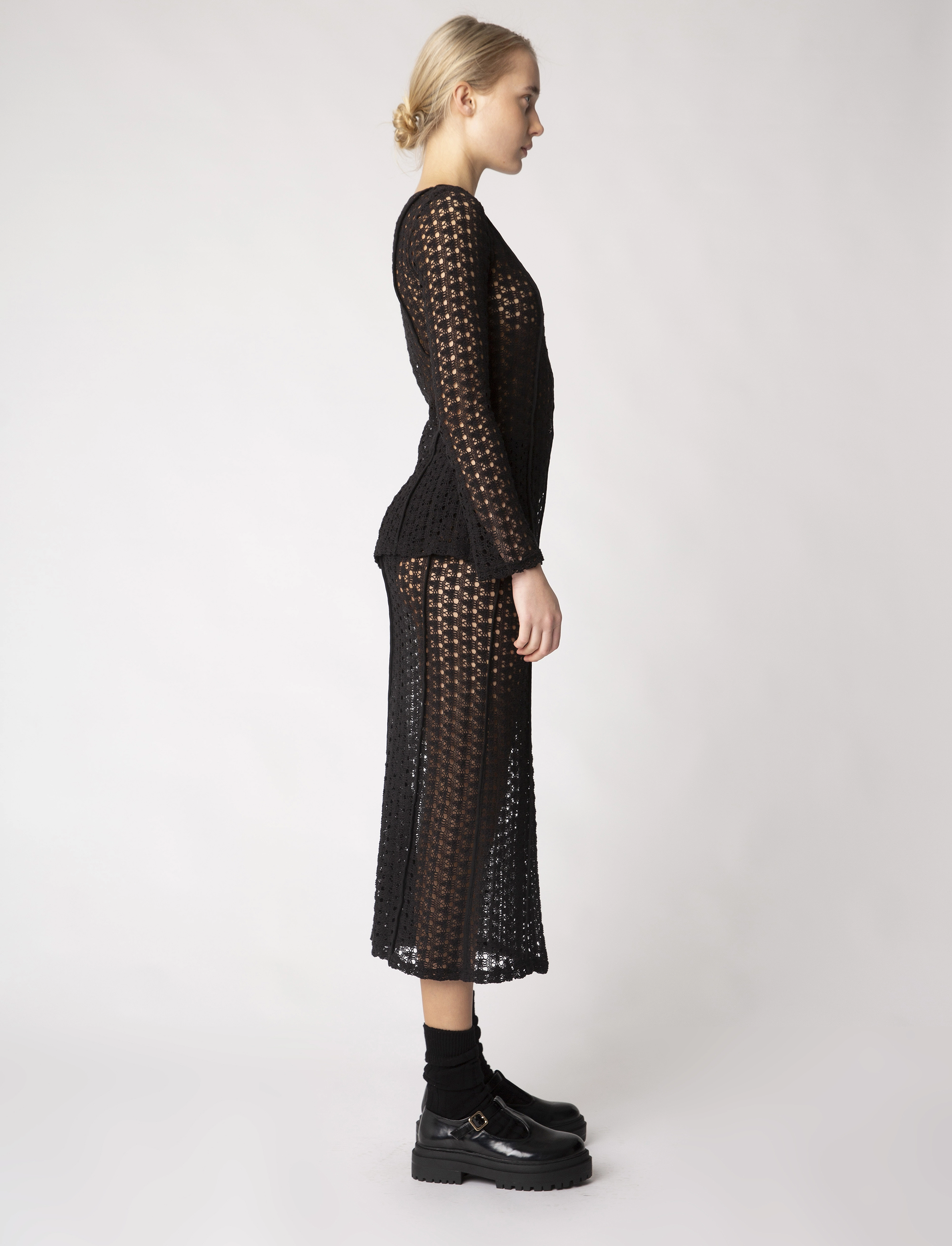Résumé - TaniyahRS Skirt - strikkede nederdele - black - 4