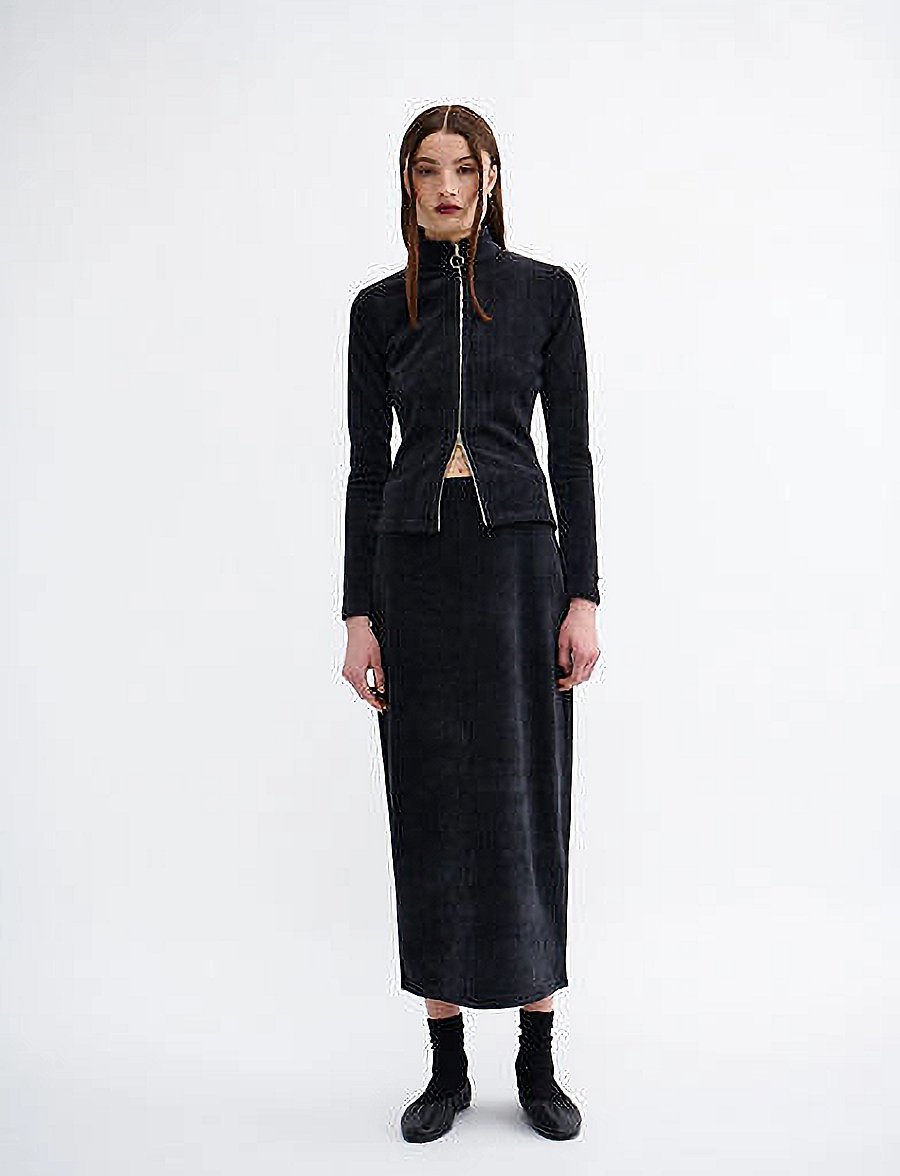 Résumé - VivienneRS Skirt - maxi pils - charcoal - 0