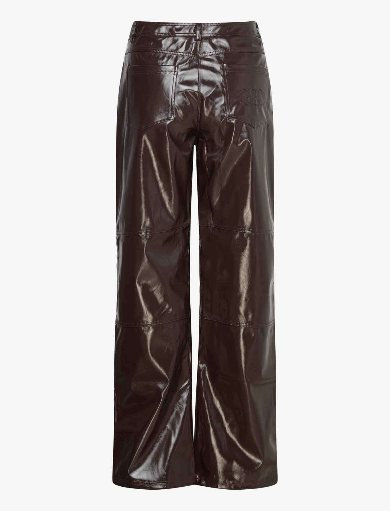 Résumé - VardaRS Pant - læderbukser - dark brown - 1