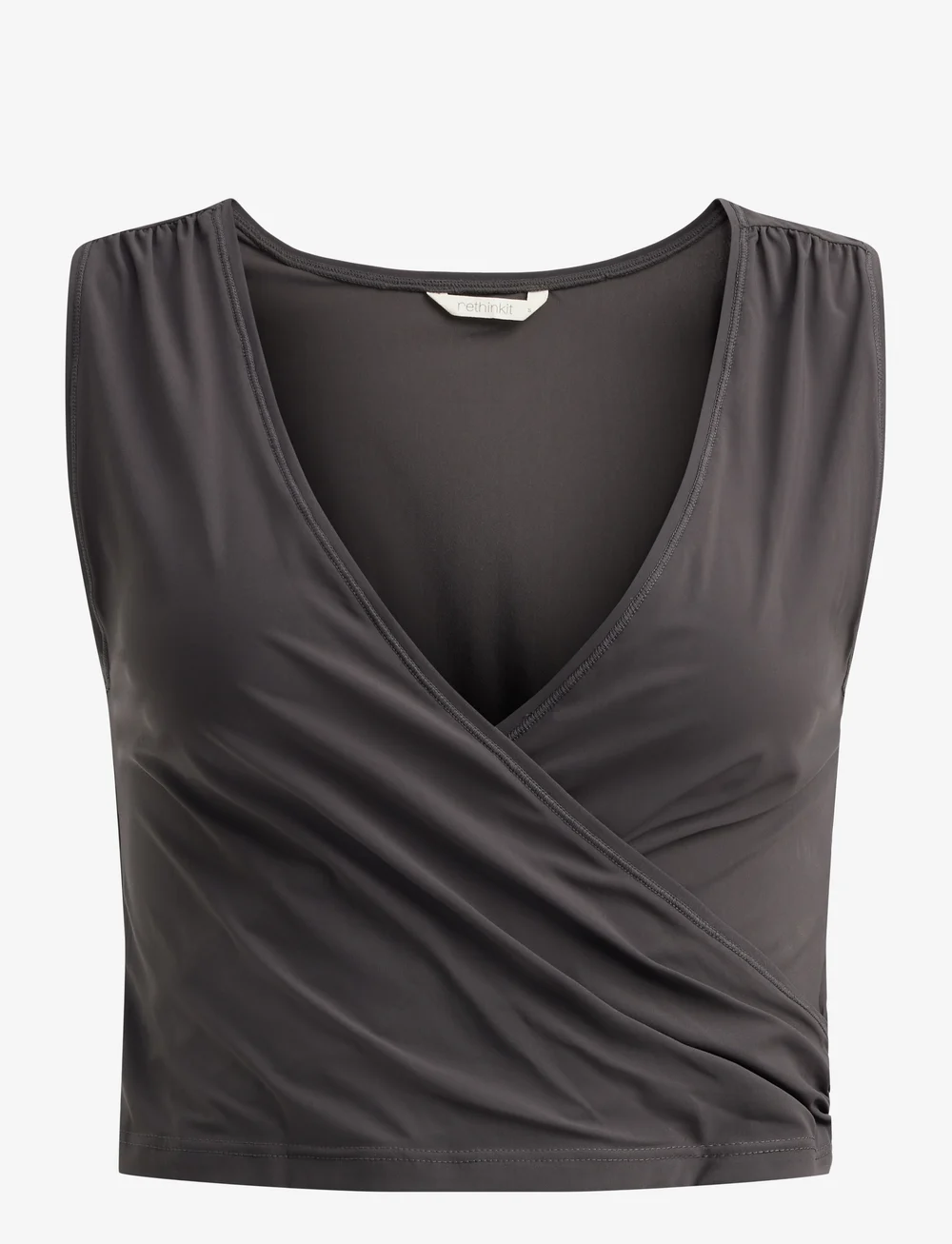 Rethinkit Studios - Wrap Top Athene - crop tops - almost black - 1