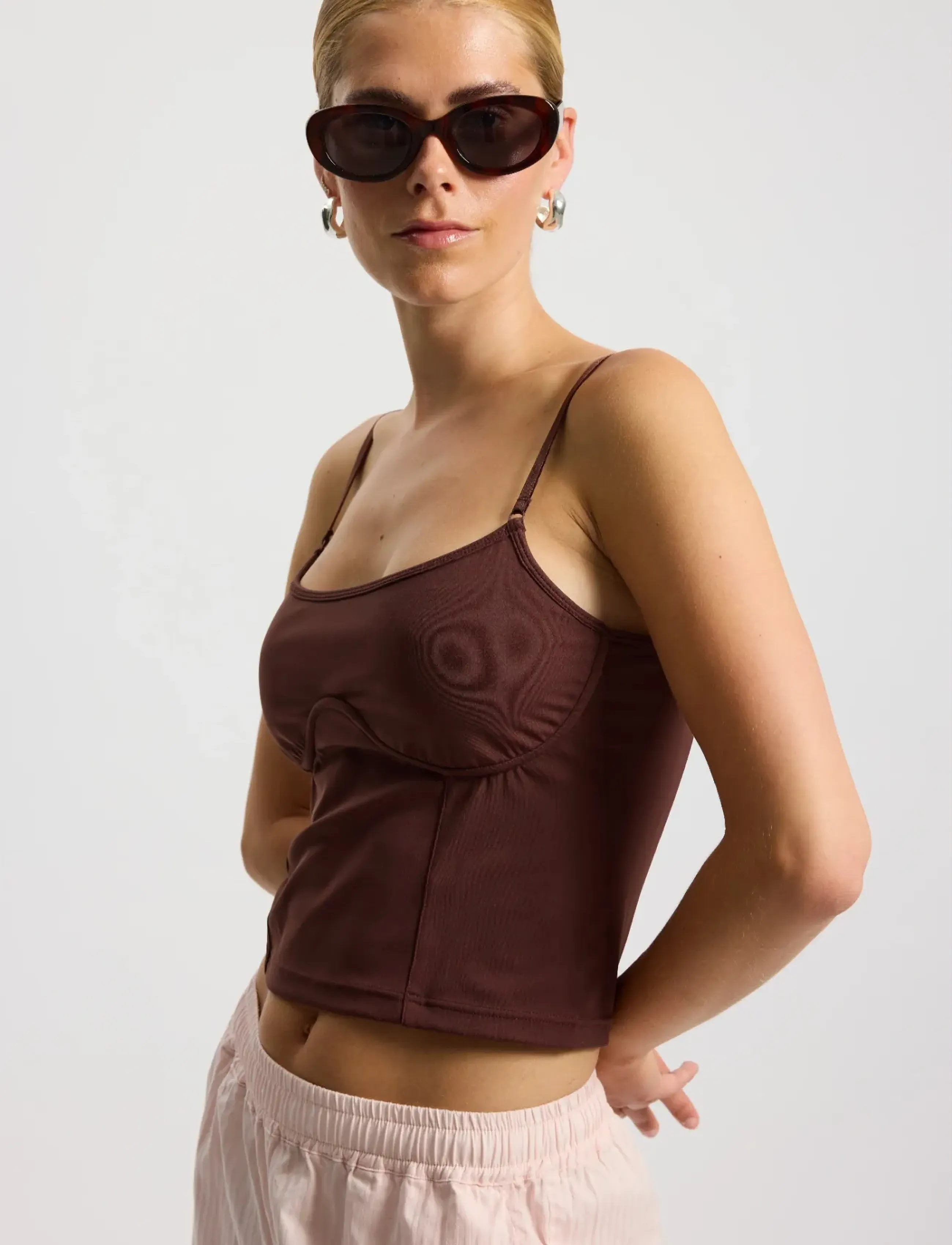 Rethinkit Studios Butter Soft Top True To Body, Kvinder, Bustier Top, Bordeaux, Str: XS