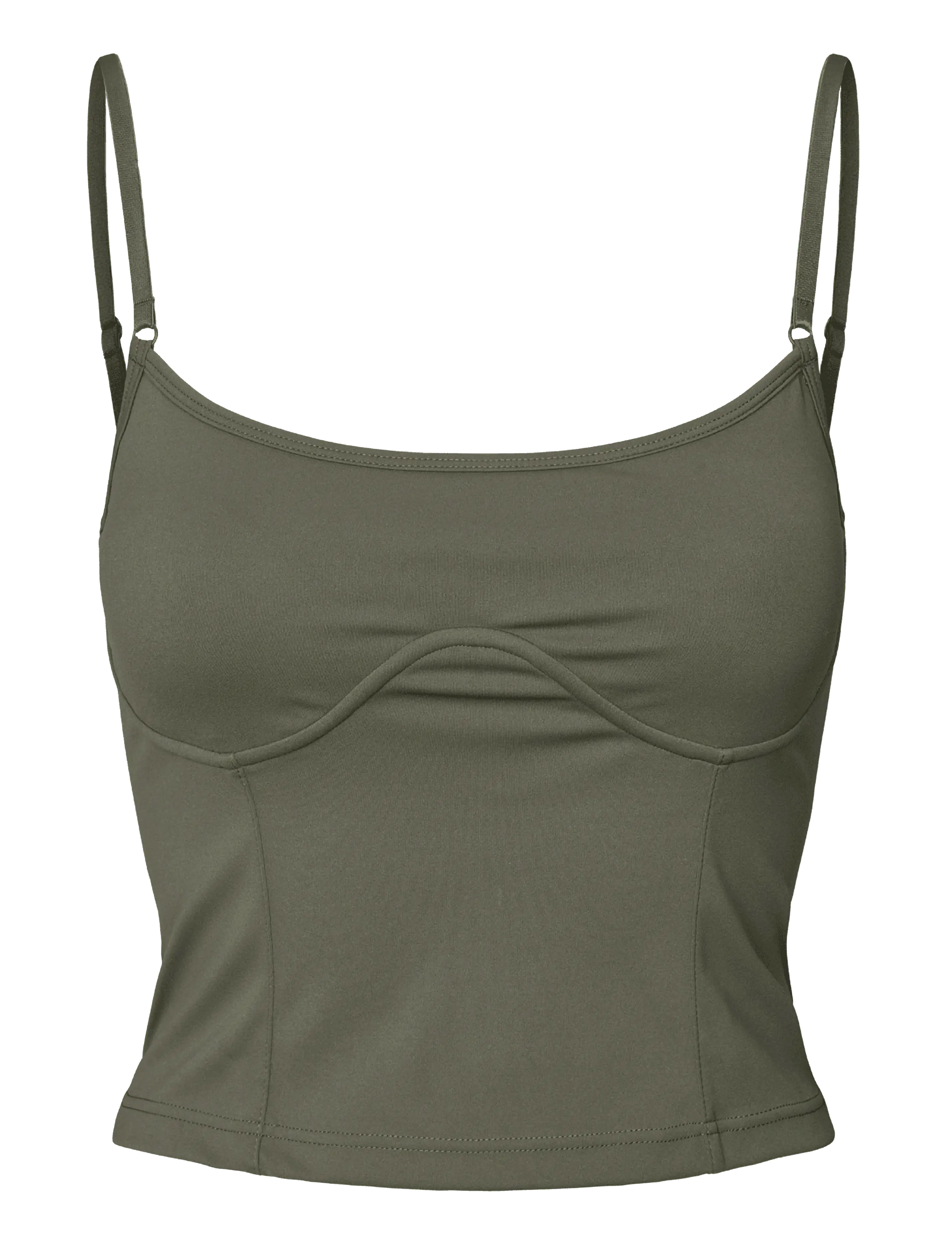 Rethinkit Studios Butter Soft Top True to body - Sleeveless tops - CHARCOAL OLIVE / khaki/green