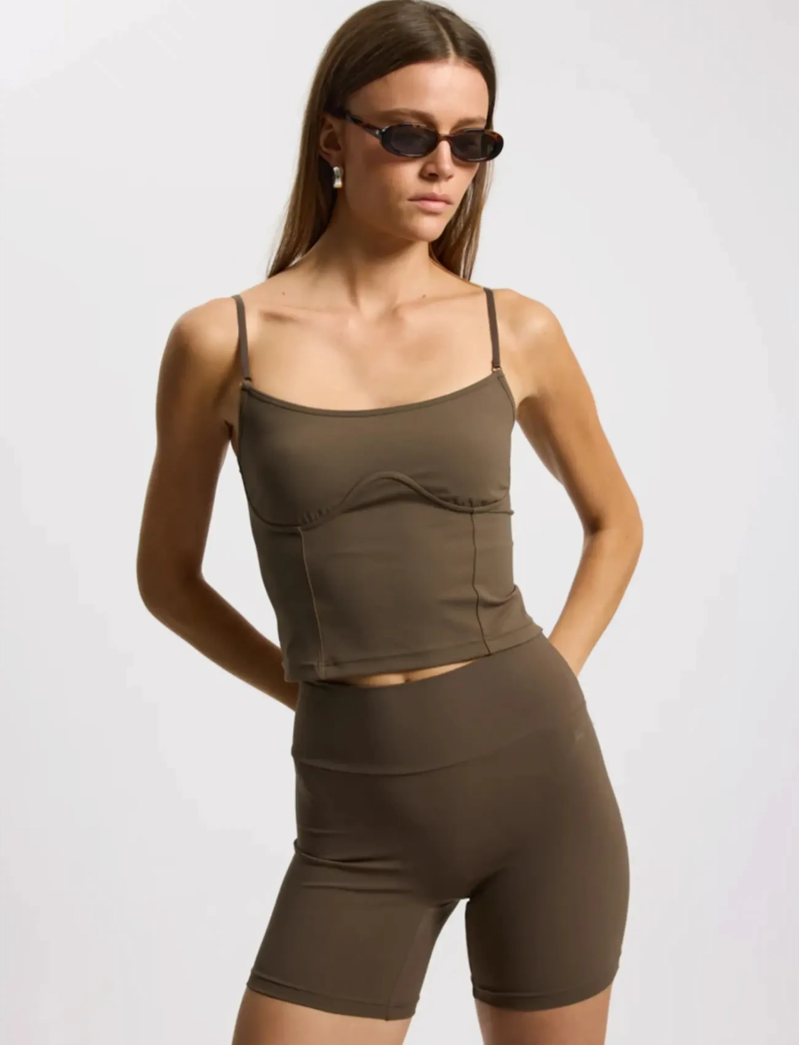 Rethinkit Studios Butter Soft Top True To Body, Kvinder, Bustier Top, Brun, Str: L