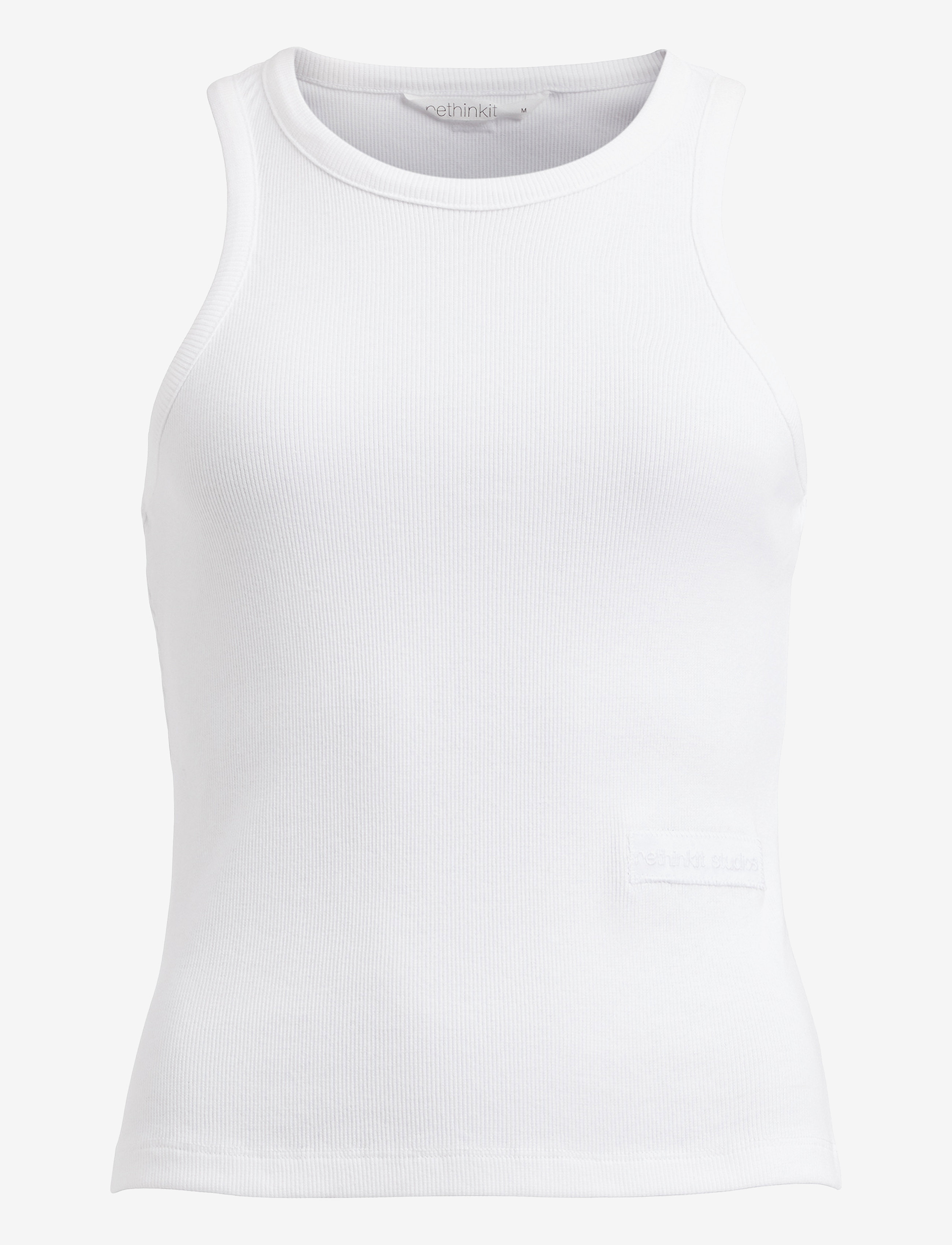 RETHINKIT STUDIOS Soft Rib Oberteil Key Weiß - M - Damen