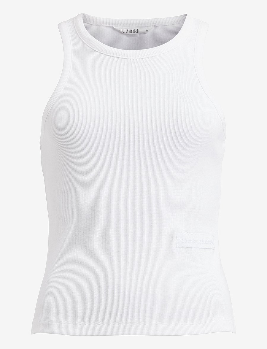Rethinkit Studios - Soft Rib Top Key - toppar & t-shirts - white - 1