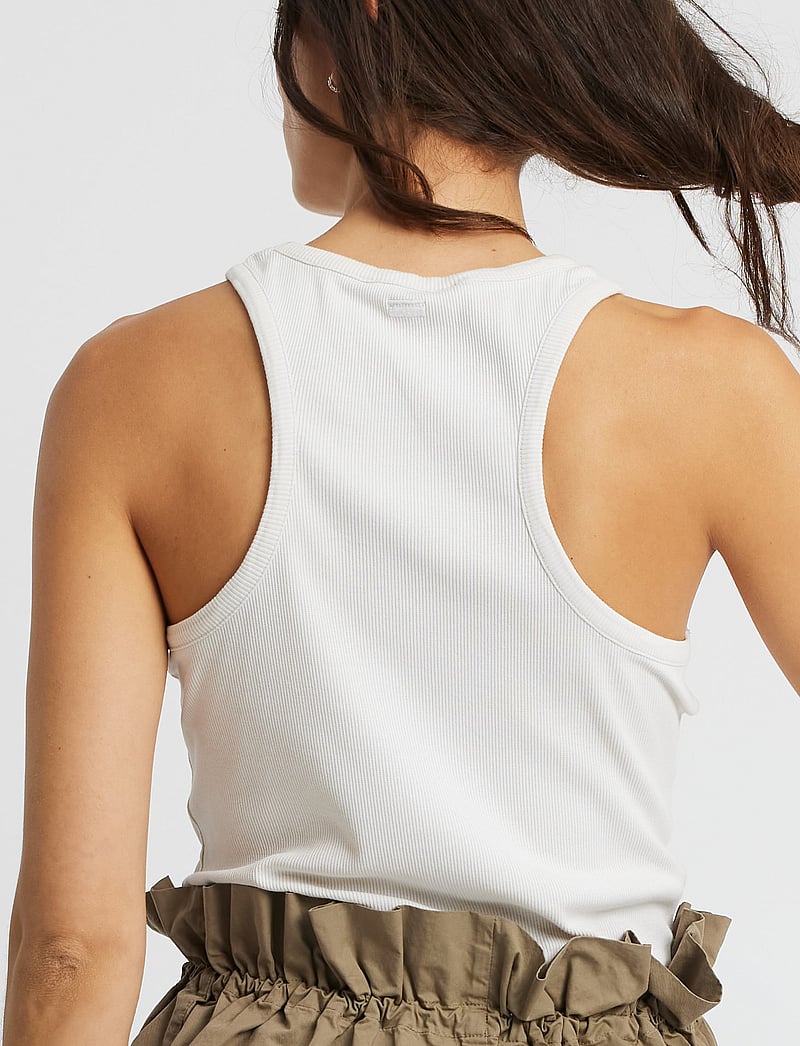 Rethinkit Studios - Soft Rib Top Key - Õlapaeltega pluusid - white - 3