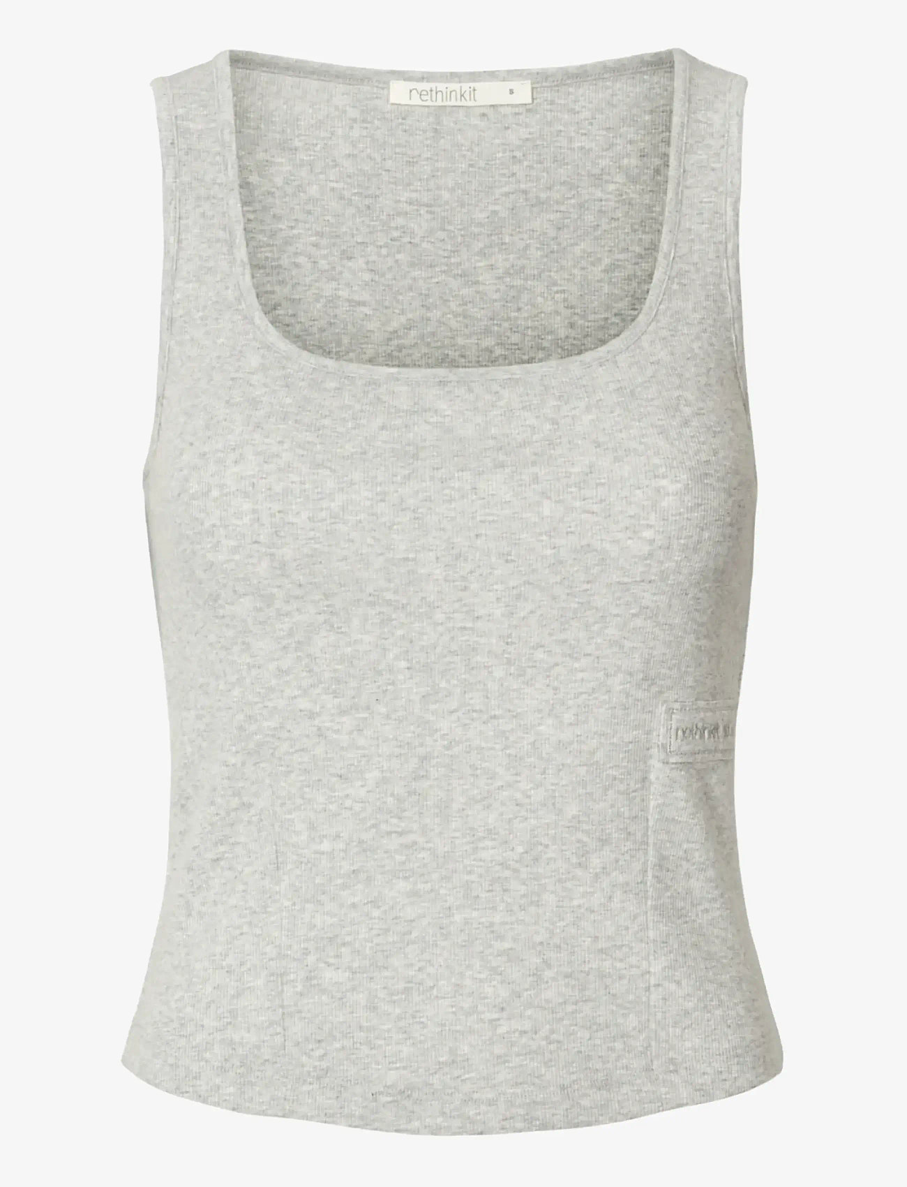 Rethinkit Studios - Elevate short top - toppar & t-shirts - grey melange - 1