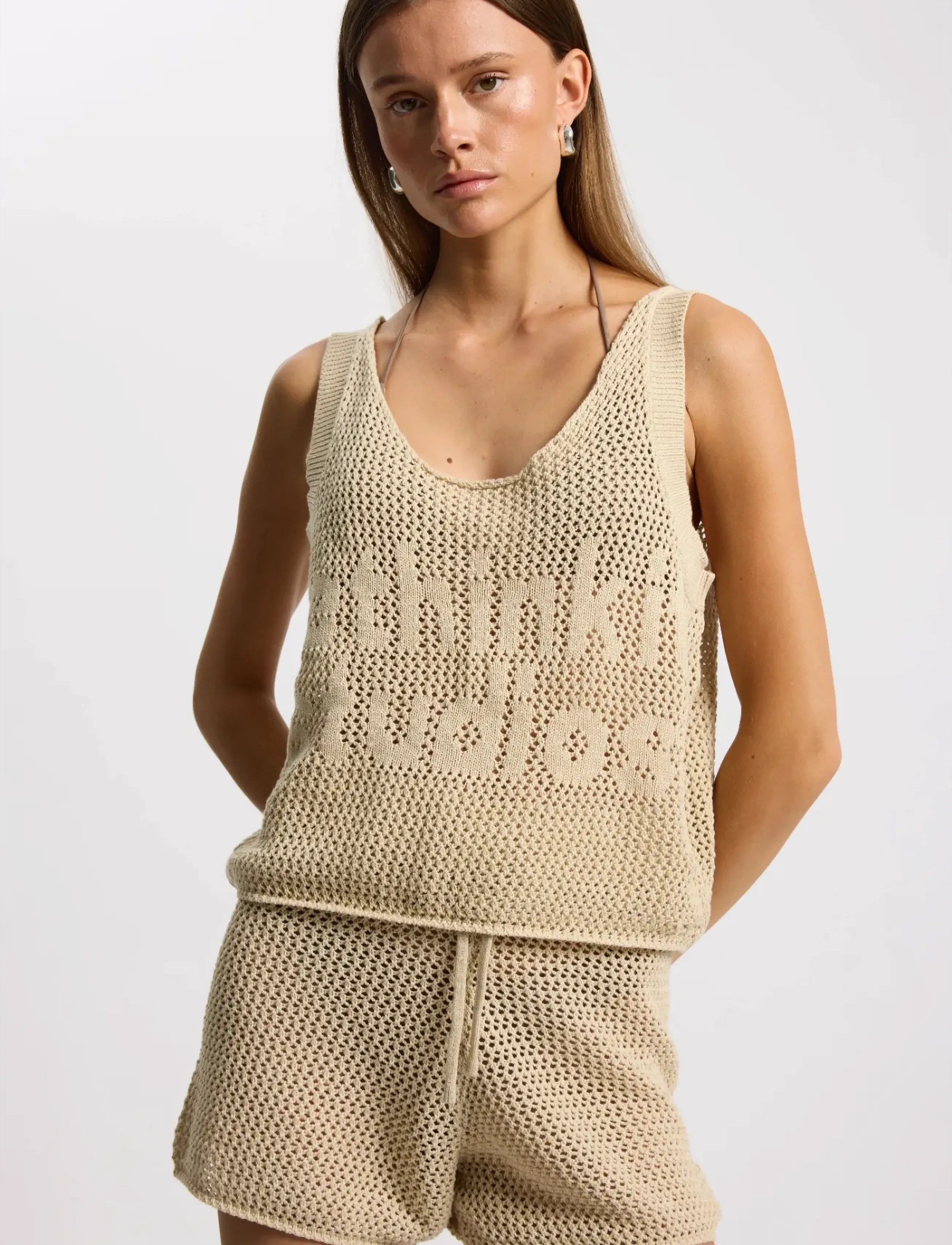 Rethinkit Studios Top Loose Loop - Hauts de sport - OYSTER GREY / cream