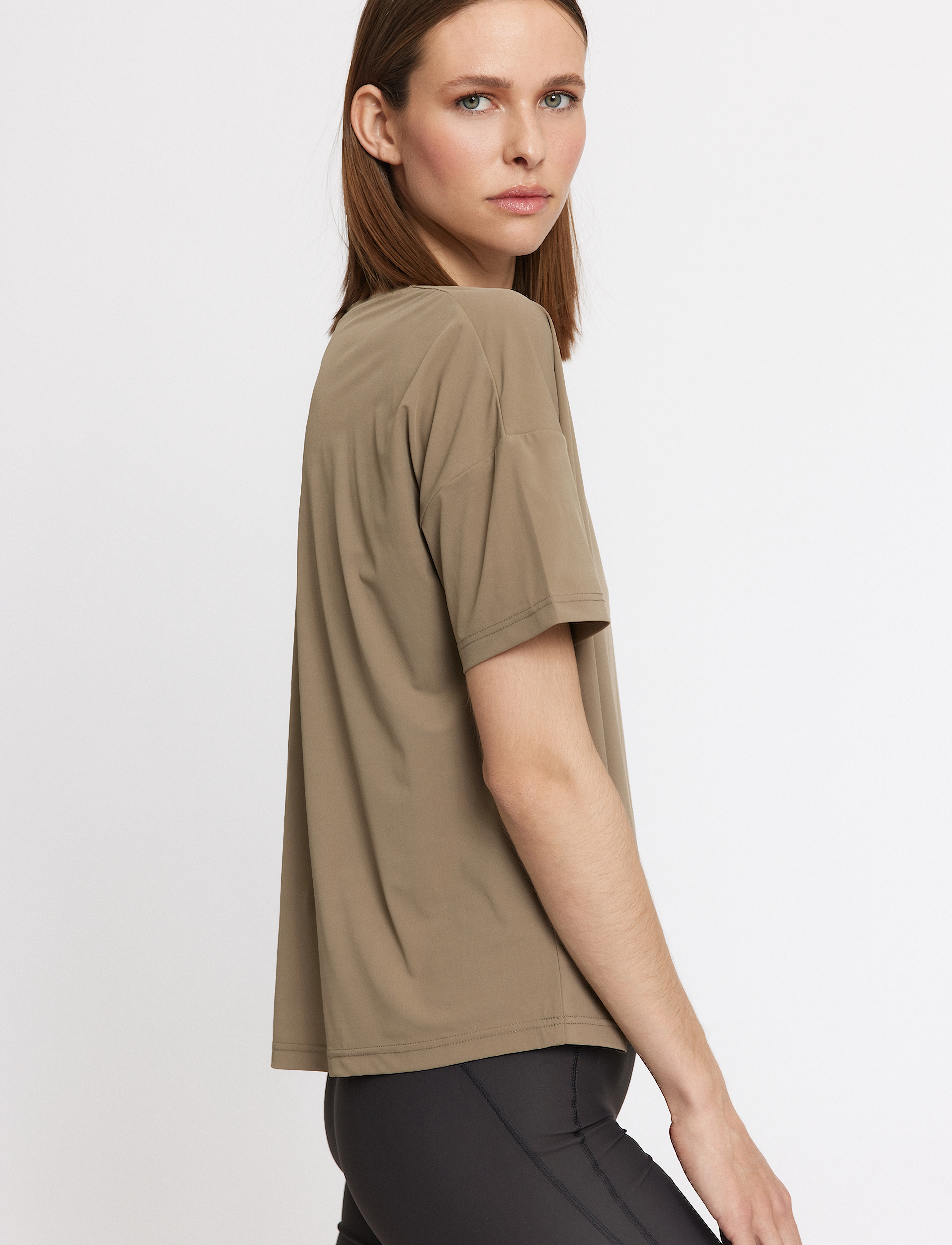 Rethinkit Studios Vela loose tee - Sportstoppe - FALLEN ROCK / brown