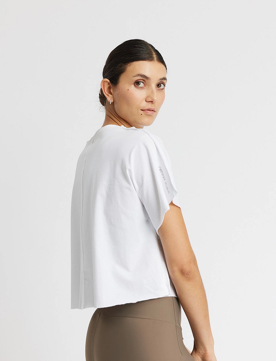 Rethinkit Studios - Tee Short Raw Edges Caen - t-shirts - white - 4