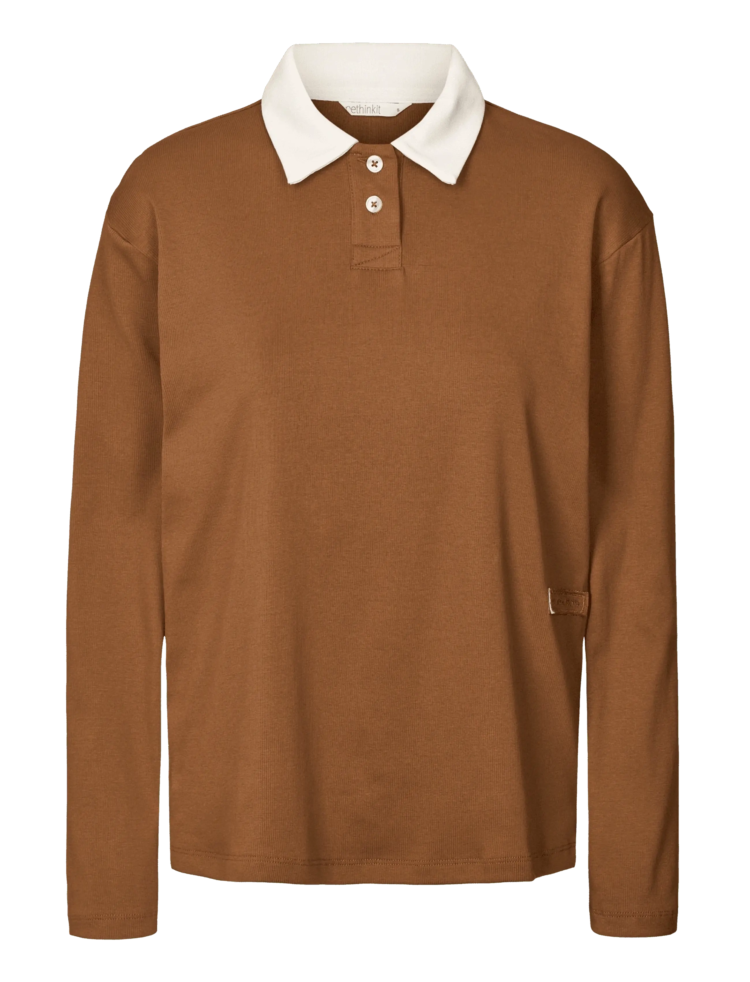 RETHINKIT STUDIOS Rib Polo Ls Elevate Braun - M - Damen