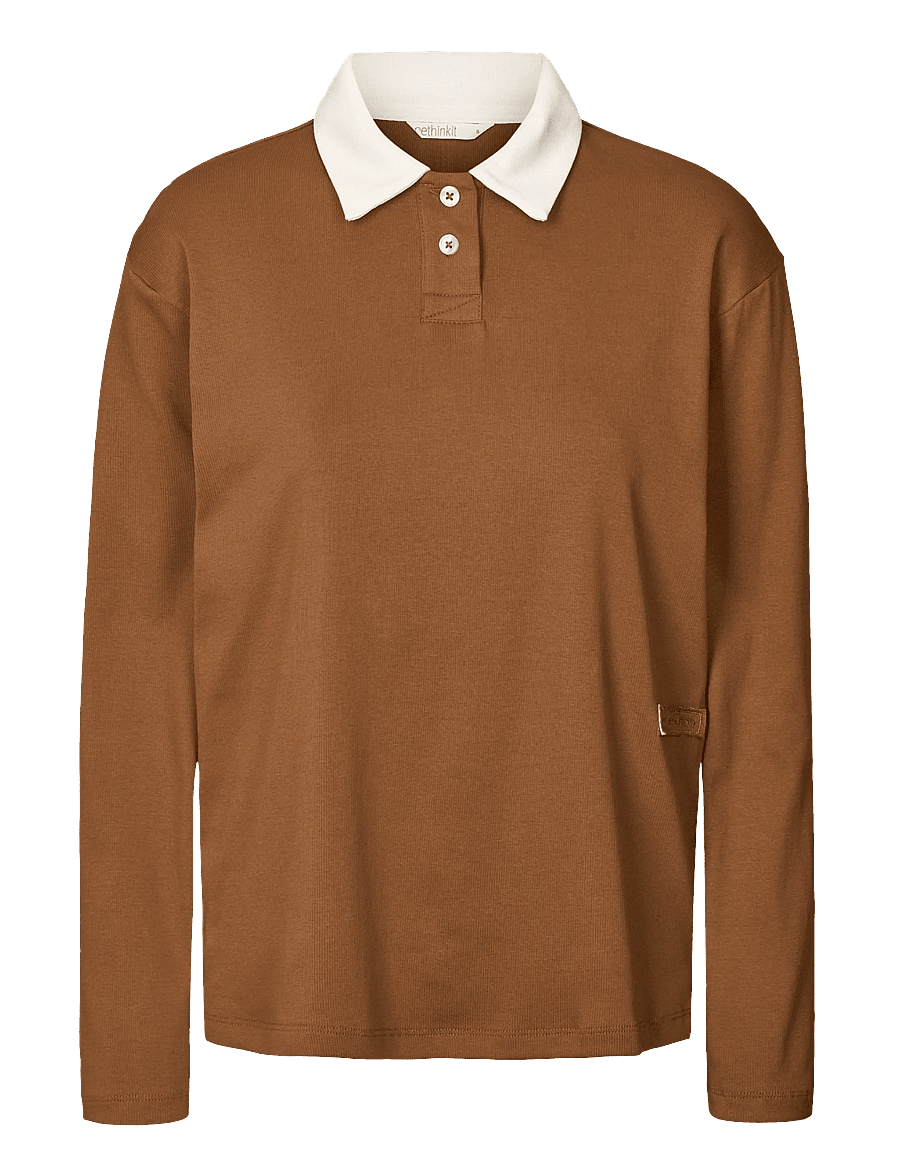 Rethinkit Studios - Rib Polo LS Elevate - dachshund brown - 0