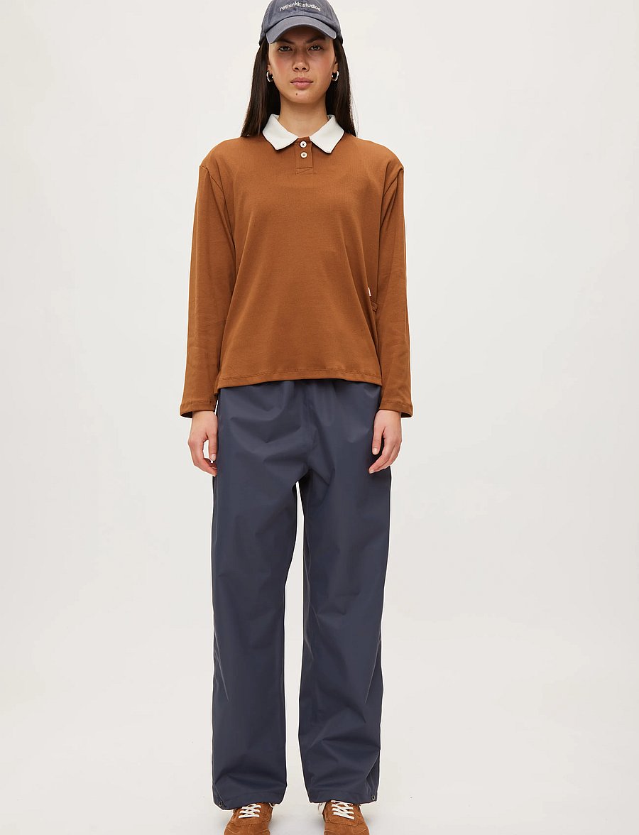 Rethinkit Studios - Rib Polo LS Elevate - polosärgid - dachshund brown - 0
