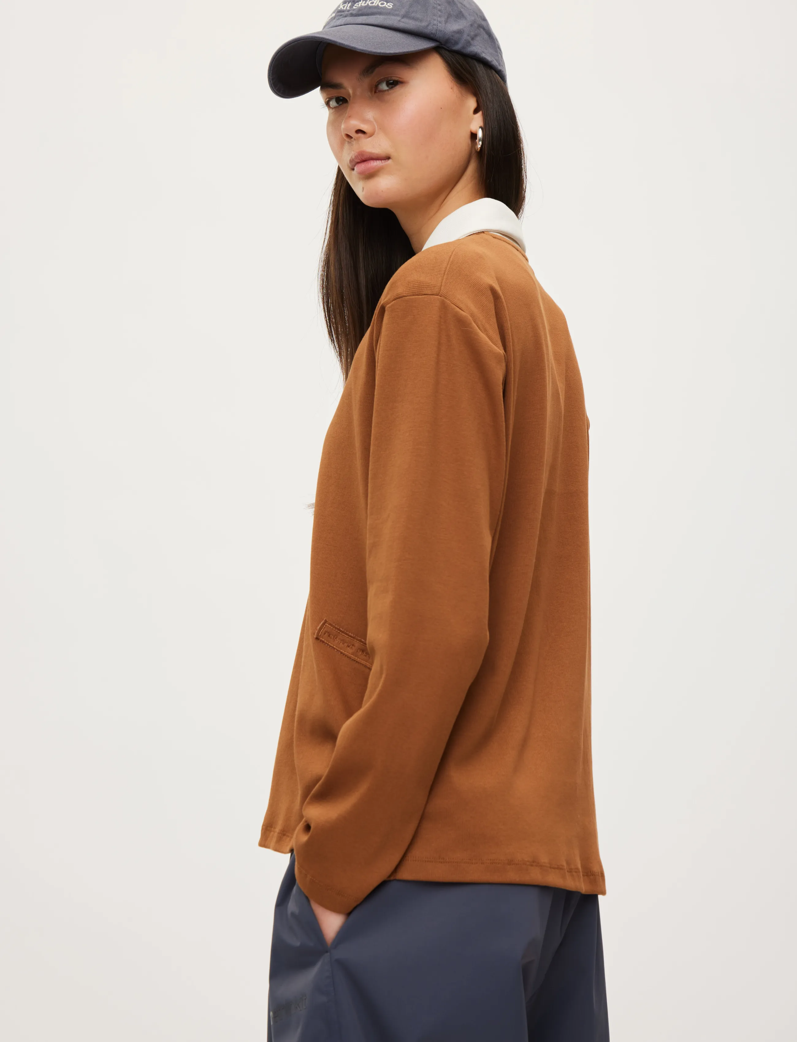 Rethinkit Studios - Rib Polo LS Elevate - polos - dachshund brown - 5