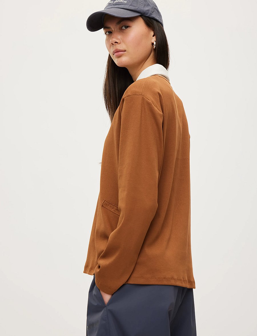 Rethinkit Studios - Rib Polo LS Elevate - polosärgid - dachshund brown - 5