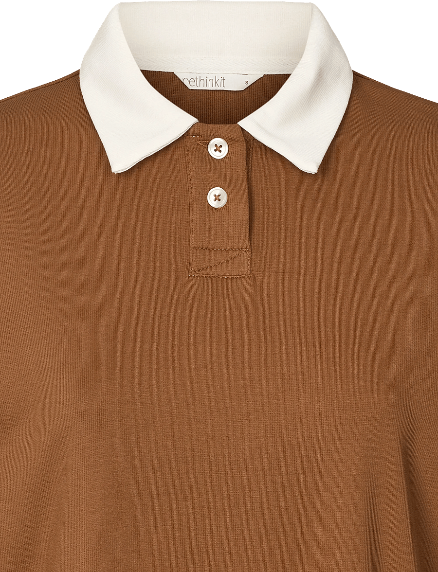 Rethinkit Studios - Rib Polo LS Elevate - dachshund brown - 2