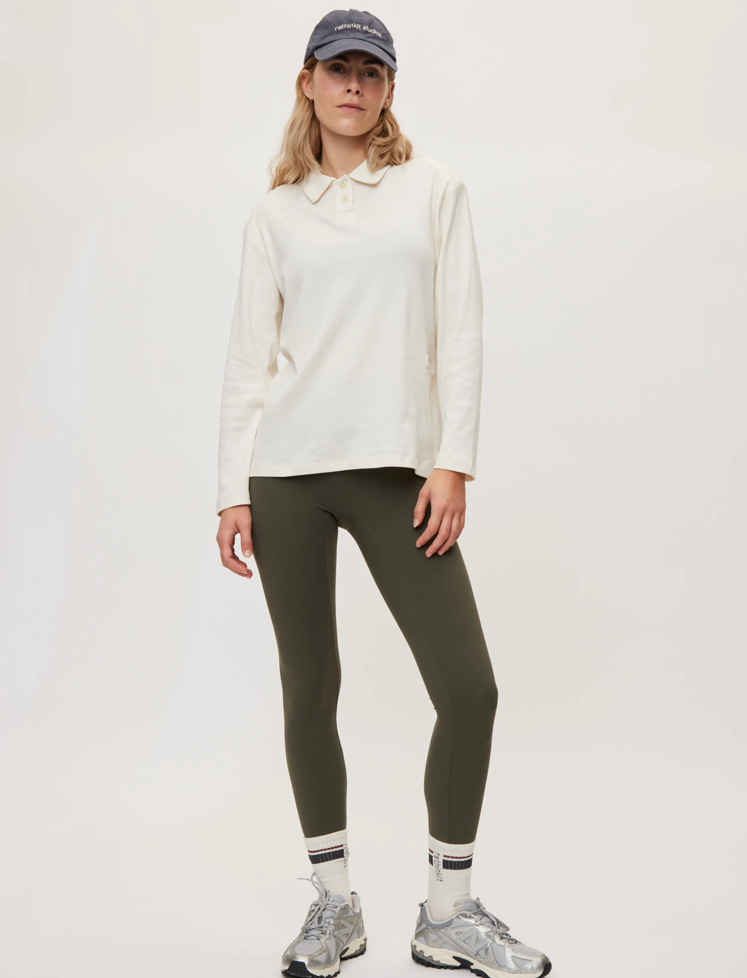 Rethinkit Studios - Rib Polo LS Elevate - poloshirts - ivory - 4