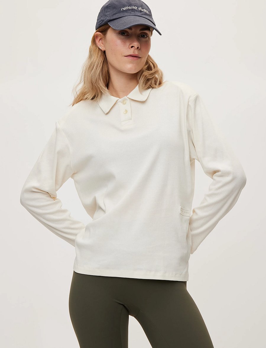 Rethinkit Studios - Rib Polo LS Elevate - poloer - ivory - 5
