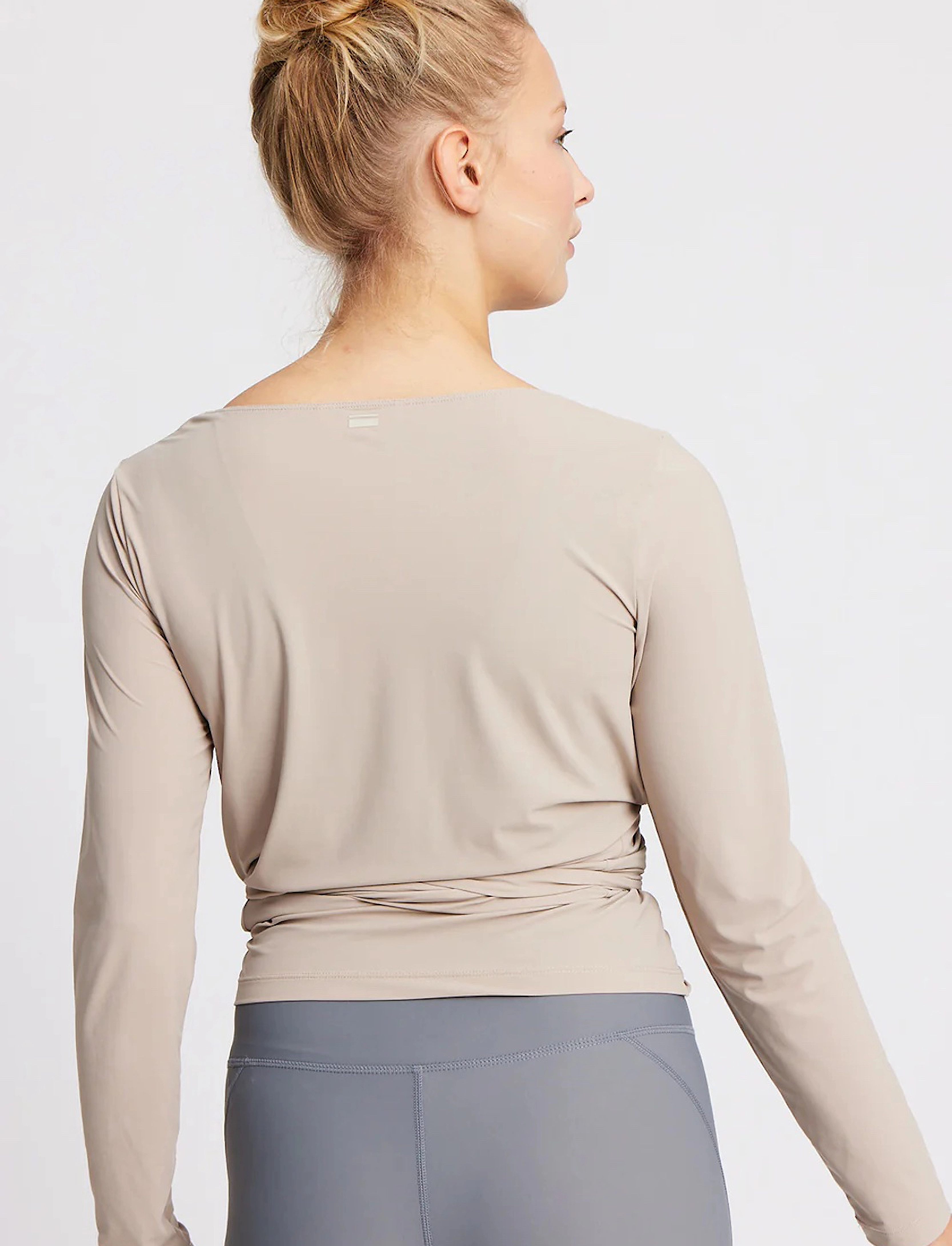 Rethinkit Studios - Wrap Tee Valencia - langærmede toppe - mocha - 3