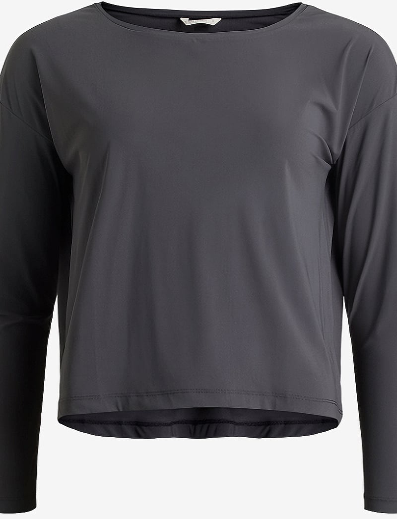 Rethinkit Studios - Vigga Tee Loose Shirt - alussärgid ja t-särgid - almost black - 1