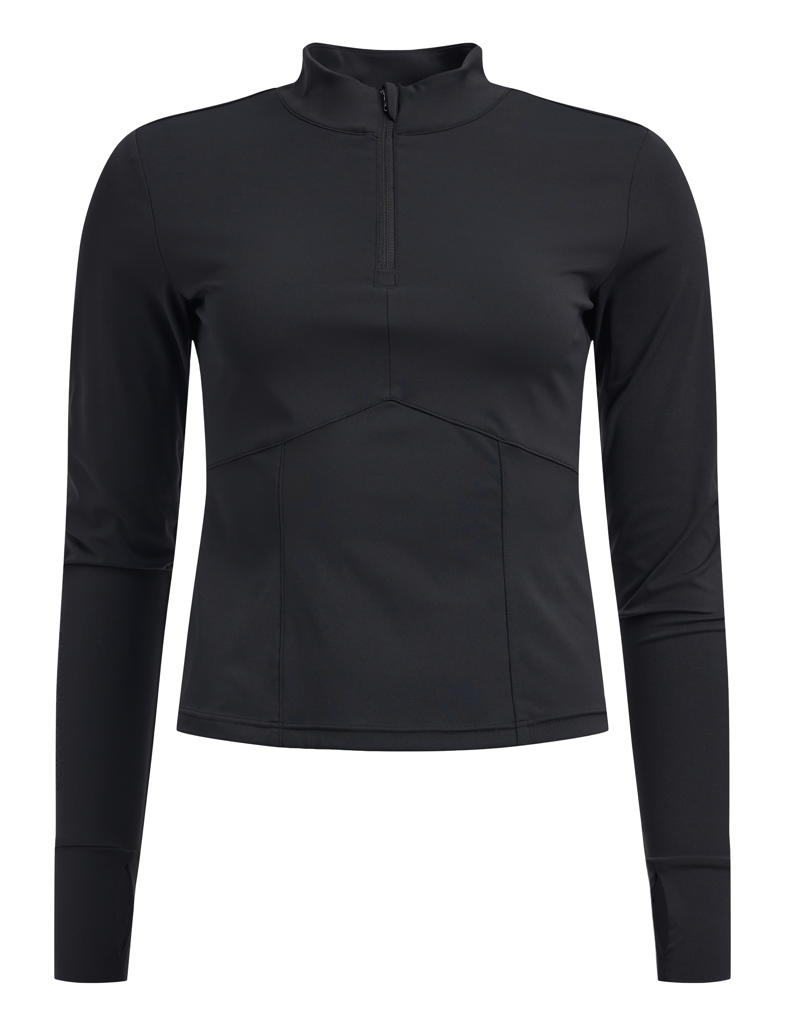RETHINKIT STUDIOS Butter Soft Half Zip True To Body Schwarz - L - Damen